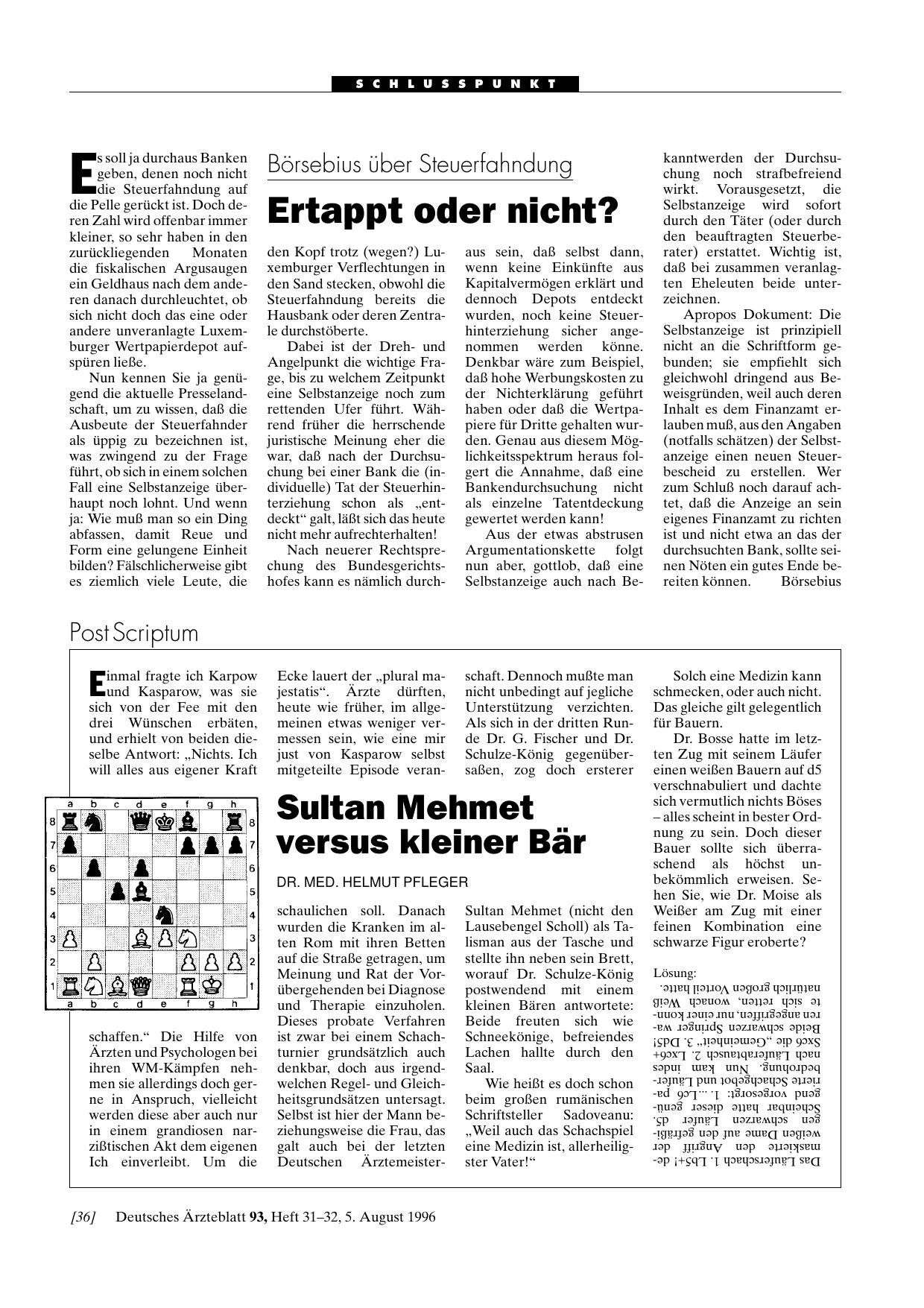 Vorschauseite 1: Sultan Mehmet: versus kleiner Bär