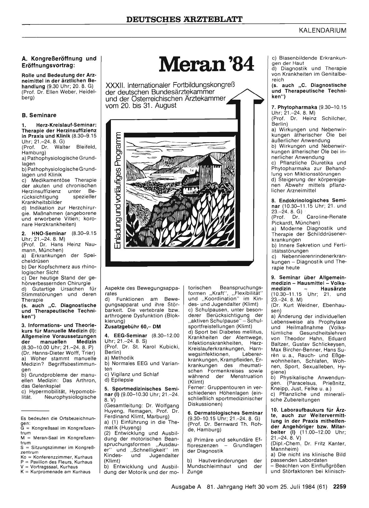 Vorschauseite 1: Meran '84