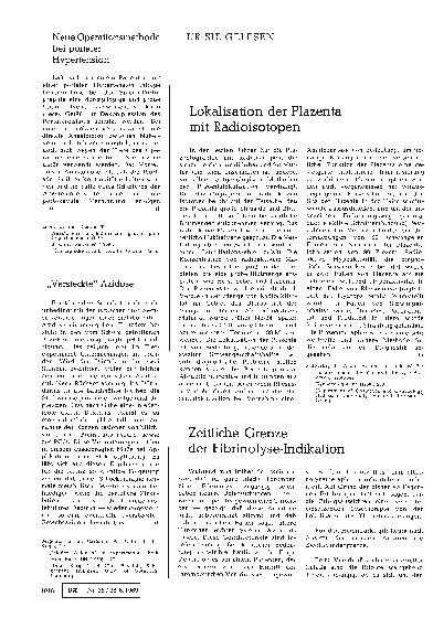 Vorschauseite 1: Zeitliche Grenze der Fibrinolyse-Indikation
