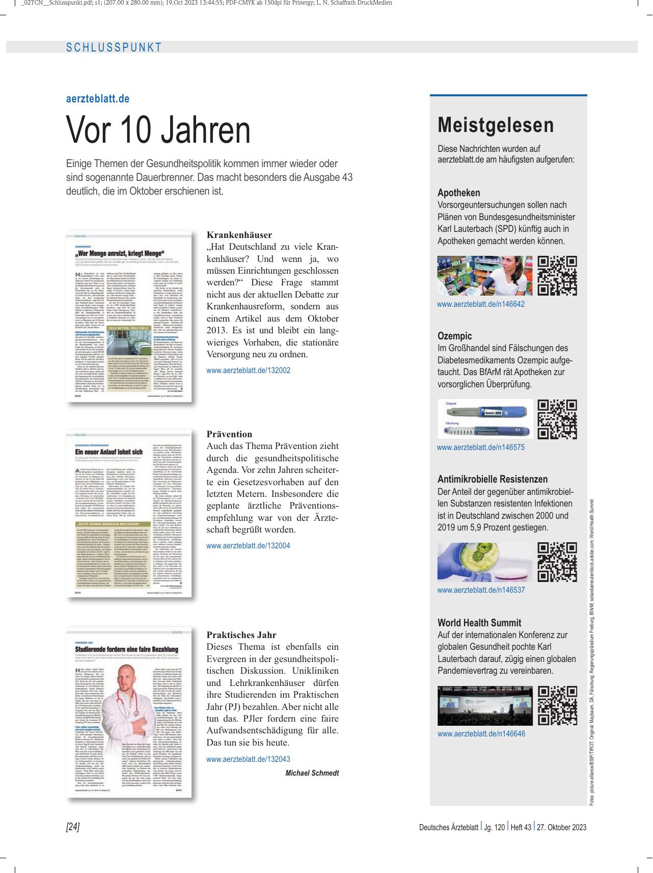 Vorschauseite 1: Meistgelesen