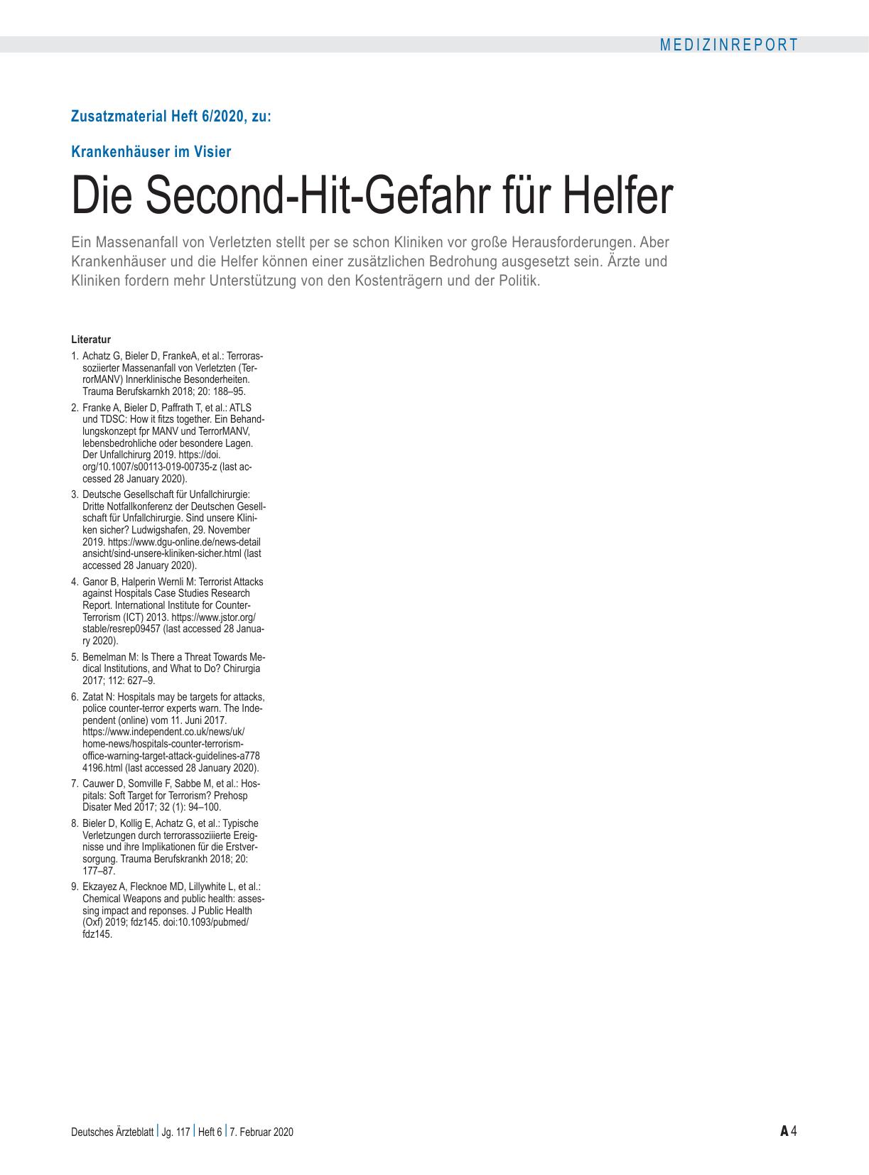Vorschauseite 4: Terroristischer Anschlag: Die Second-Hit-Gefahr für Helfer