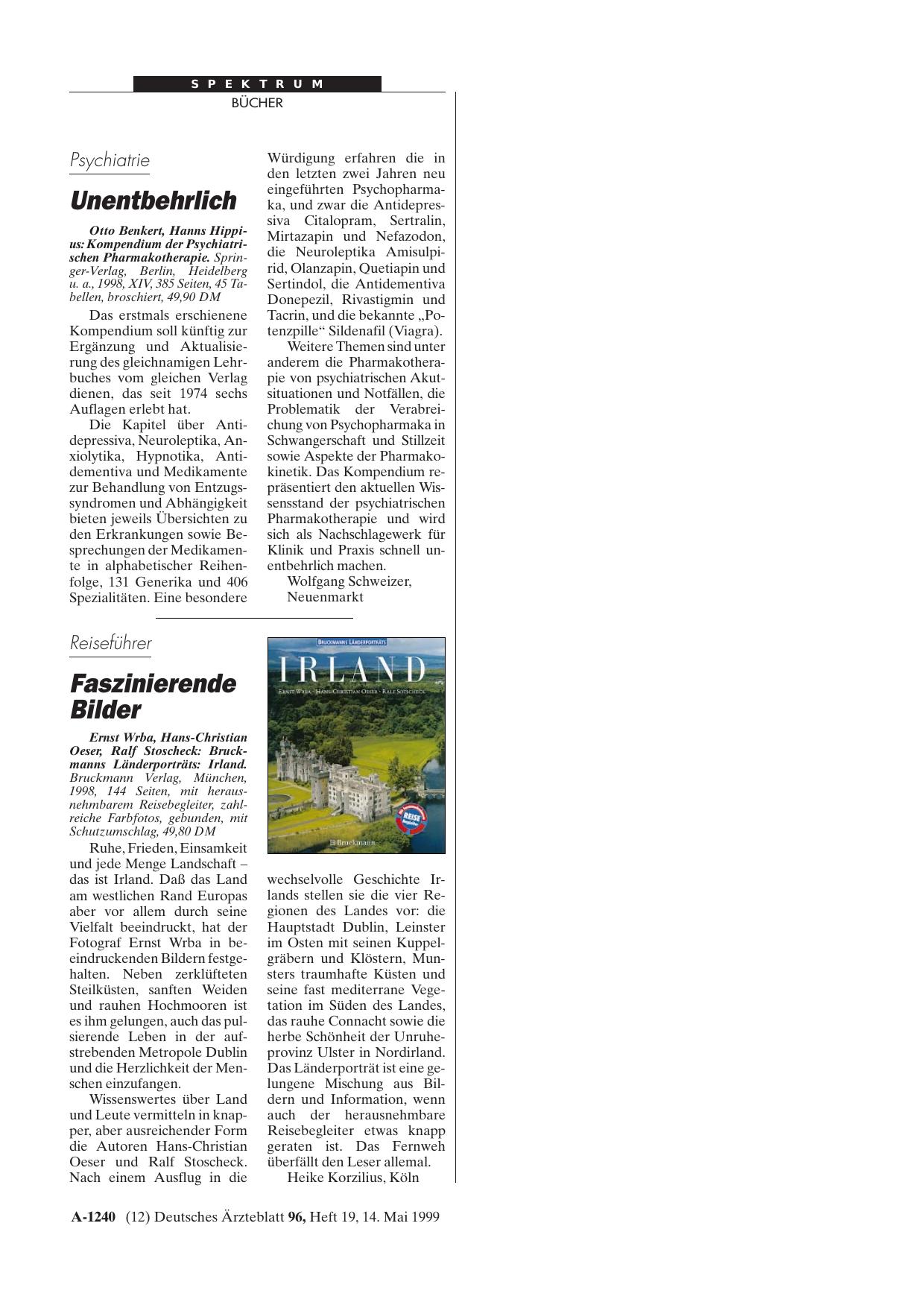 Vorschauseite 1: Kompendium der Psychiatrischen Pharmakotherapie