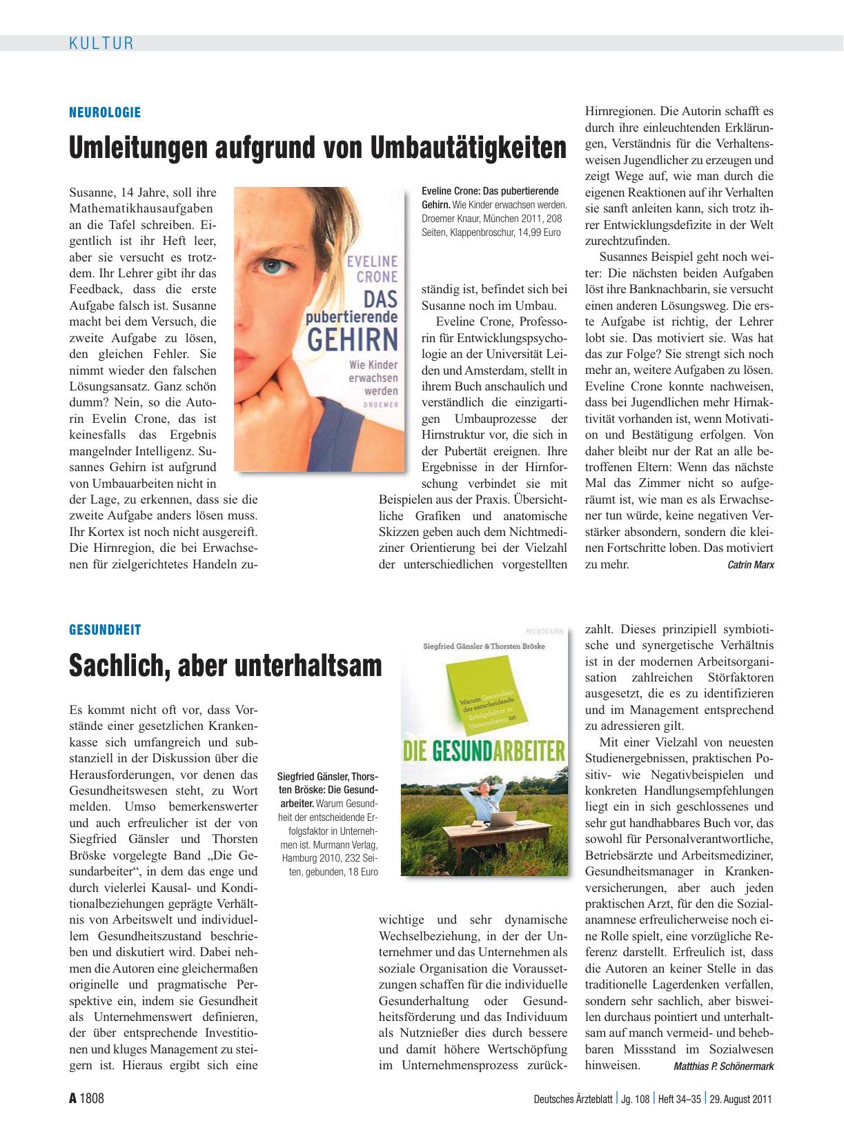 Vorschauseite 1: Gesundheit: Sachlich, aber unterhaltsam