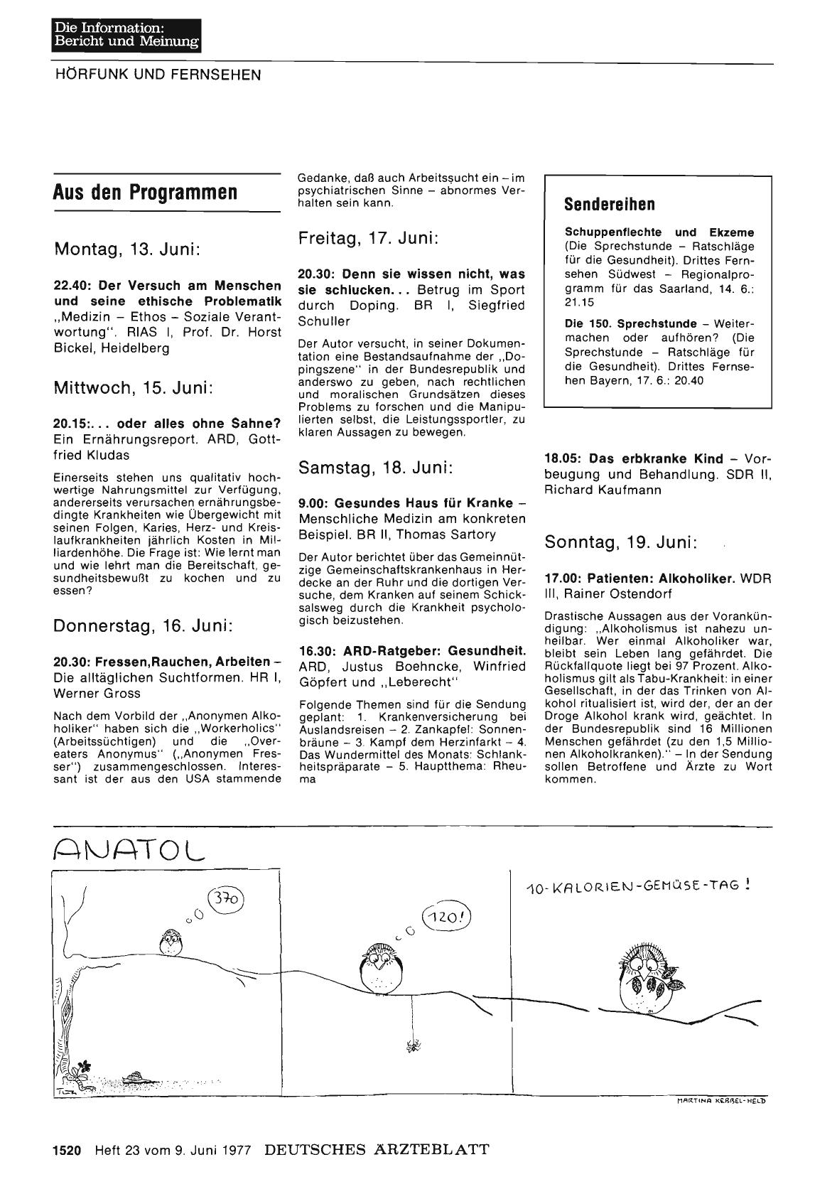 Vorschauseite 1: Aus den Programmen