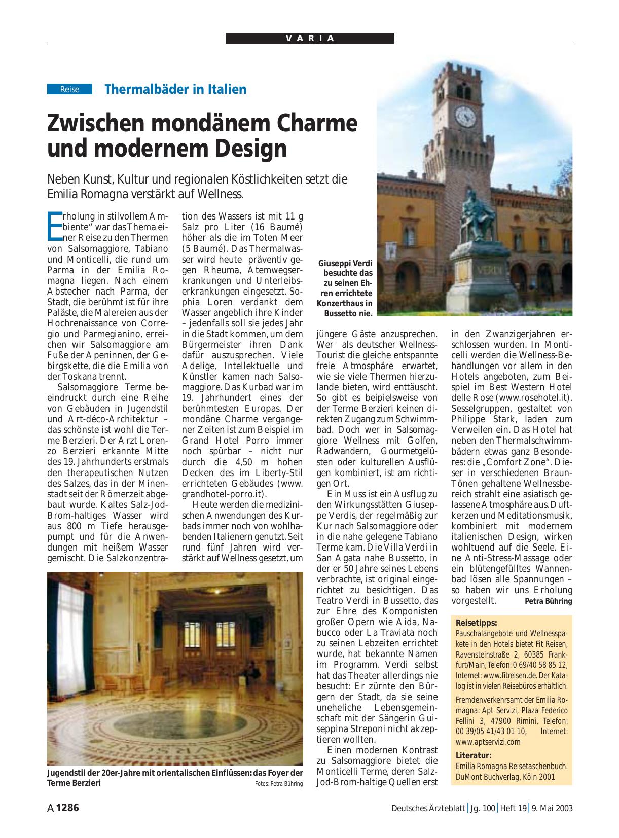 Vorschauseite 1: Thermalbäder in Italien: Zwischen mondänem Charme und modernem Design