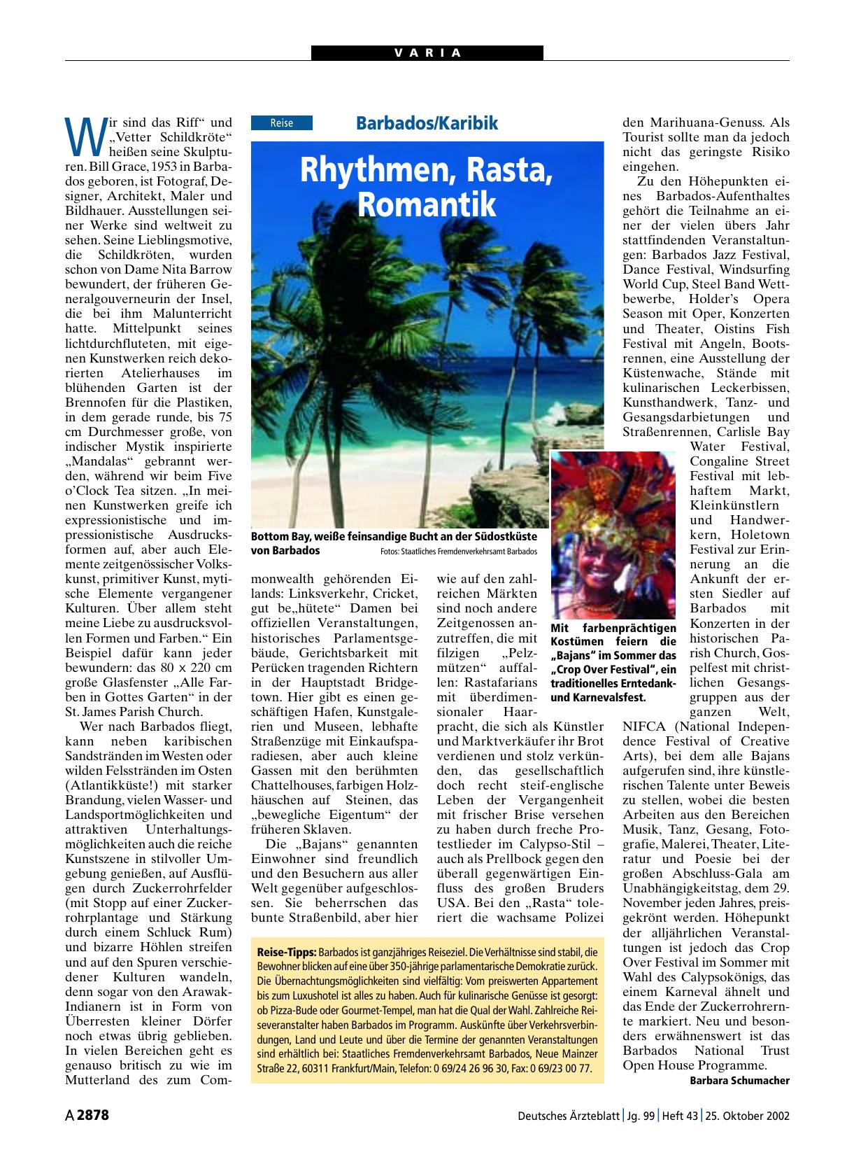 Vorschauseite 1: Barbados/Karibik: Rhythmen, Rasta, Romantik