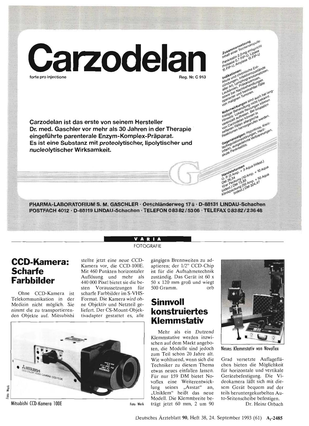 Vorschauseite 1: CCD-Kamera: Scharfe Farbbilder