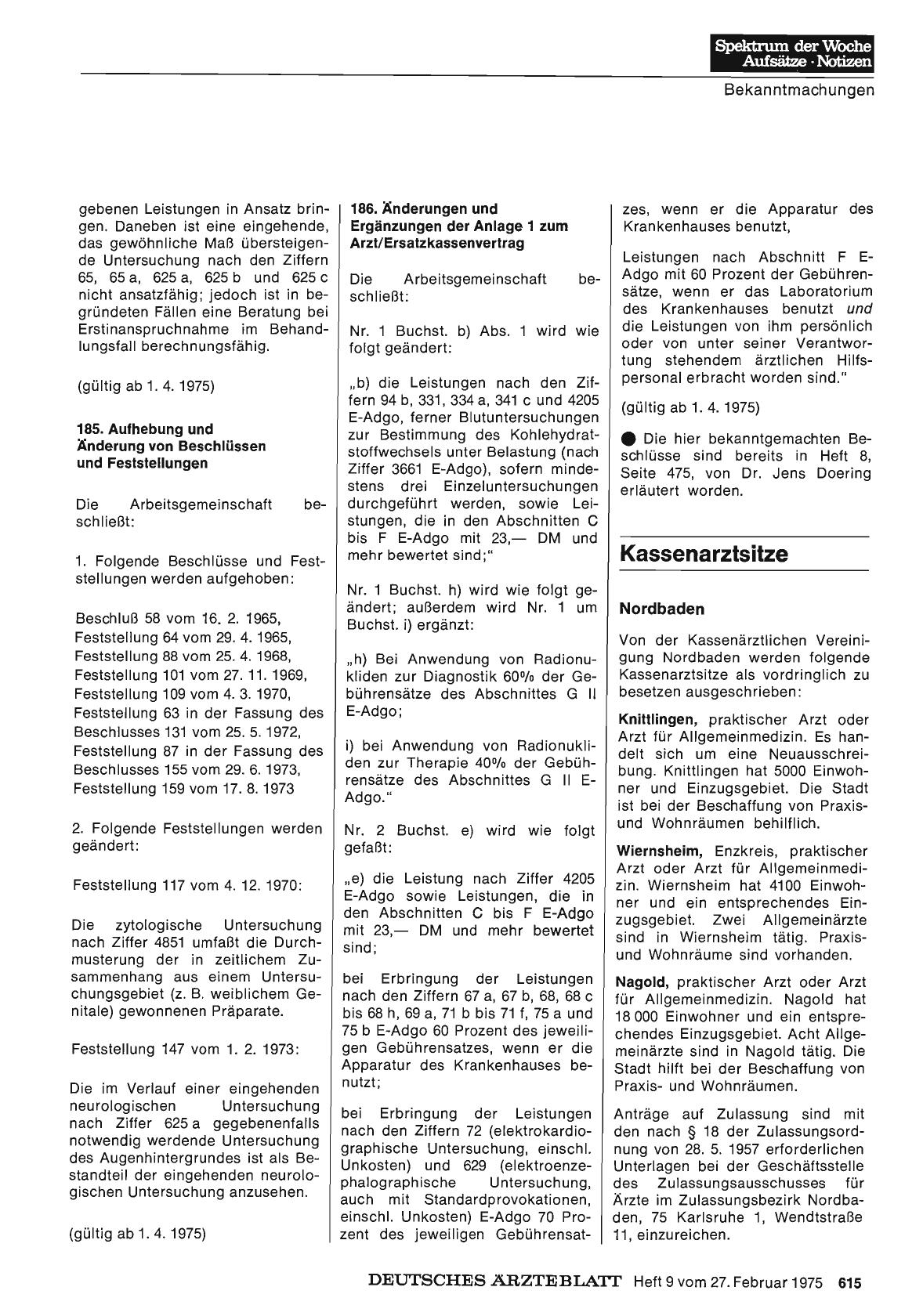 Vorschauseite 1: Kassenarztsitze