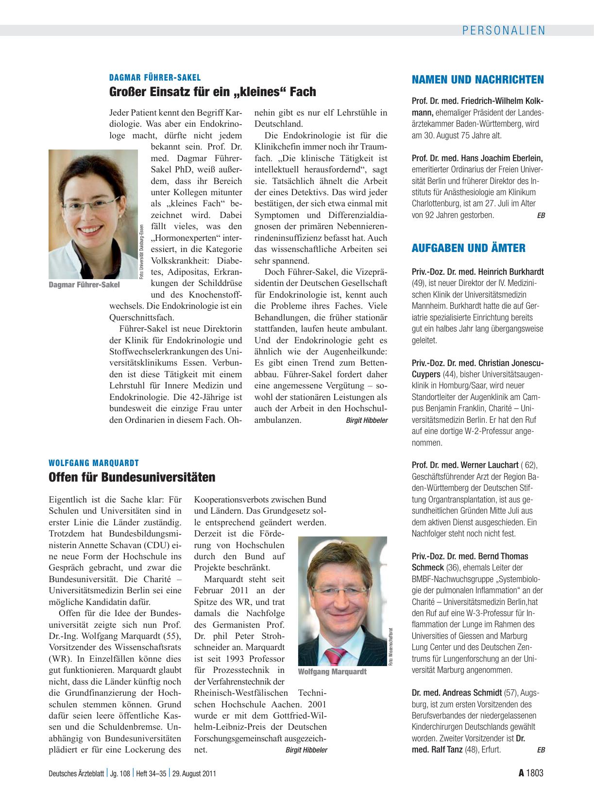 Vorschauseite 1: Namen und Nachrichten