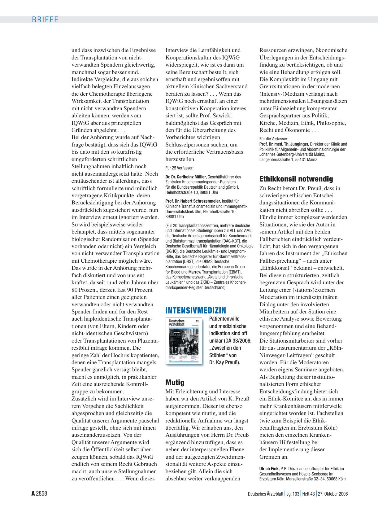 Vorschauseite 1: Intensivmedizin: Mutig