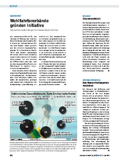 Vorschauseite 1: Elektronische Gesundheitskarte: Ärzte fürchten hohe Kosten