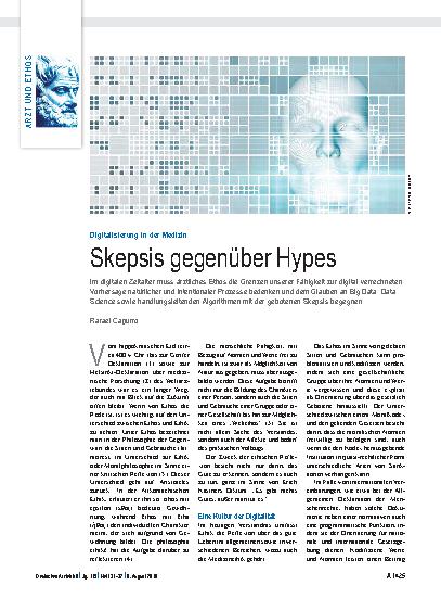 Vorschauseite 1: Digitalisierung in der Medizin: Skepsis gegenüber Hypes