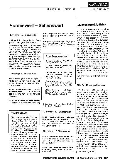 Vorschauseite 1: Hörenswert - Sehenswert
