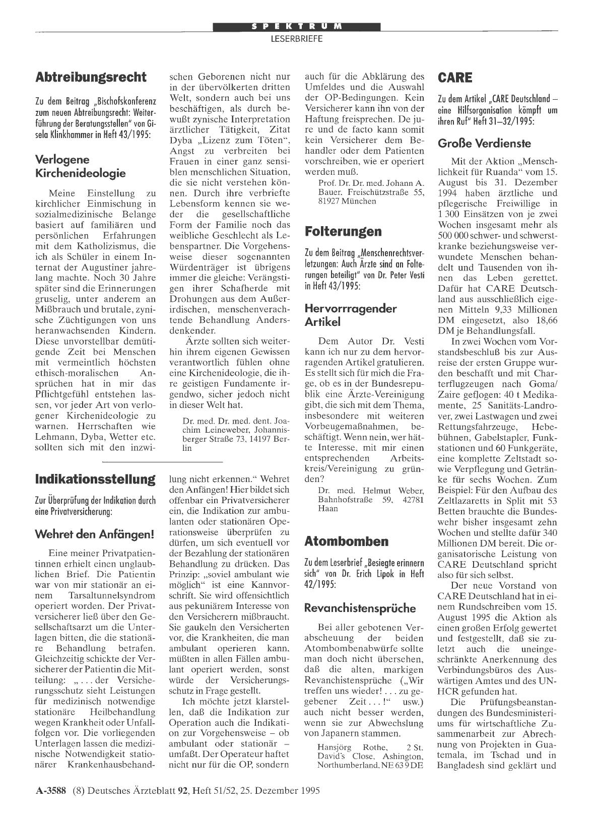 Vorschauseite 1: Atombomben: Revanchistensprüche