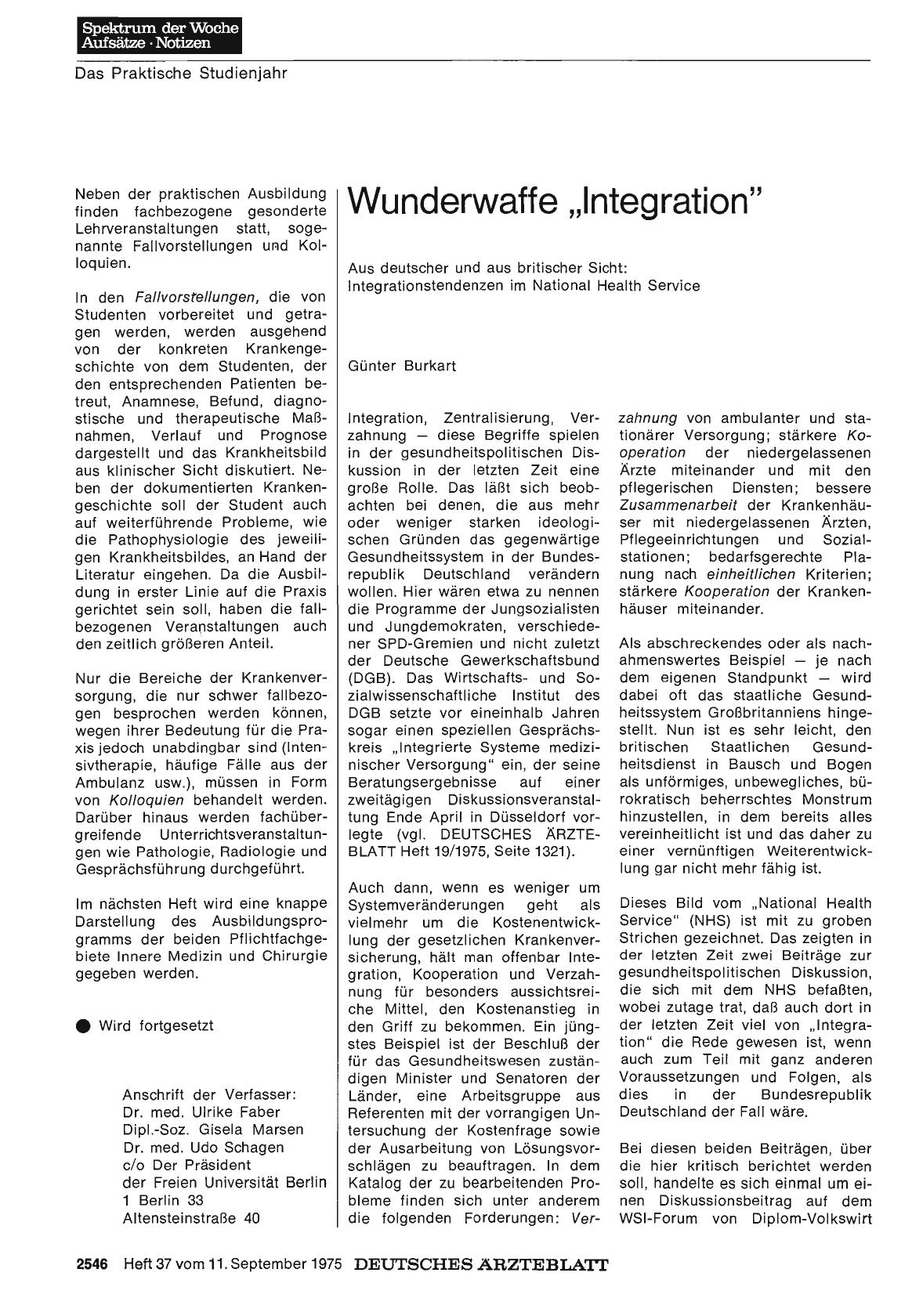 Vorschauseite 1: Wunderwaffe „Integration“: Aus deutscher und aus britischer Sicht: Integrationstendenzen im National Health Service