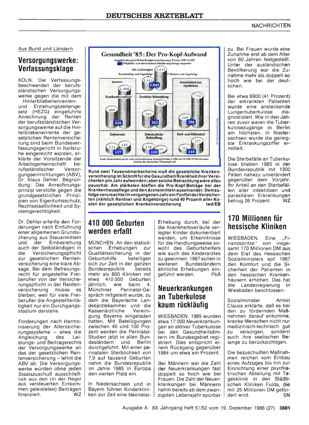 Vorschauseite 1: 170 Millionen für hessische Kliniken