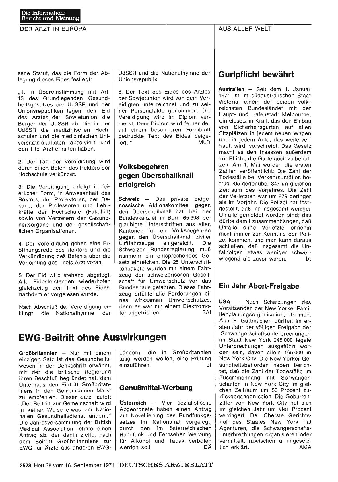 Vorschauseite 1: Ein Jahr Abort-Freigabe
