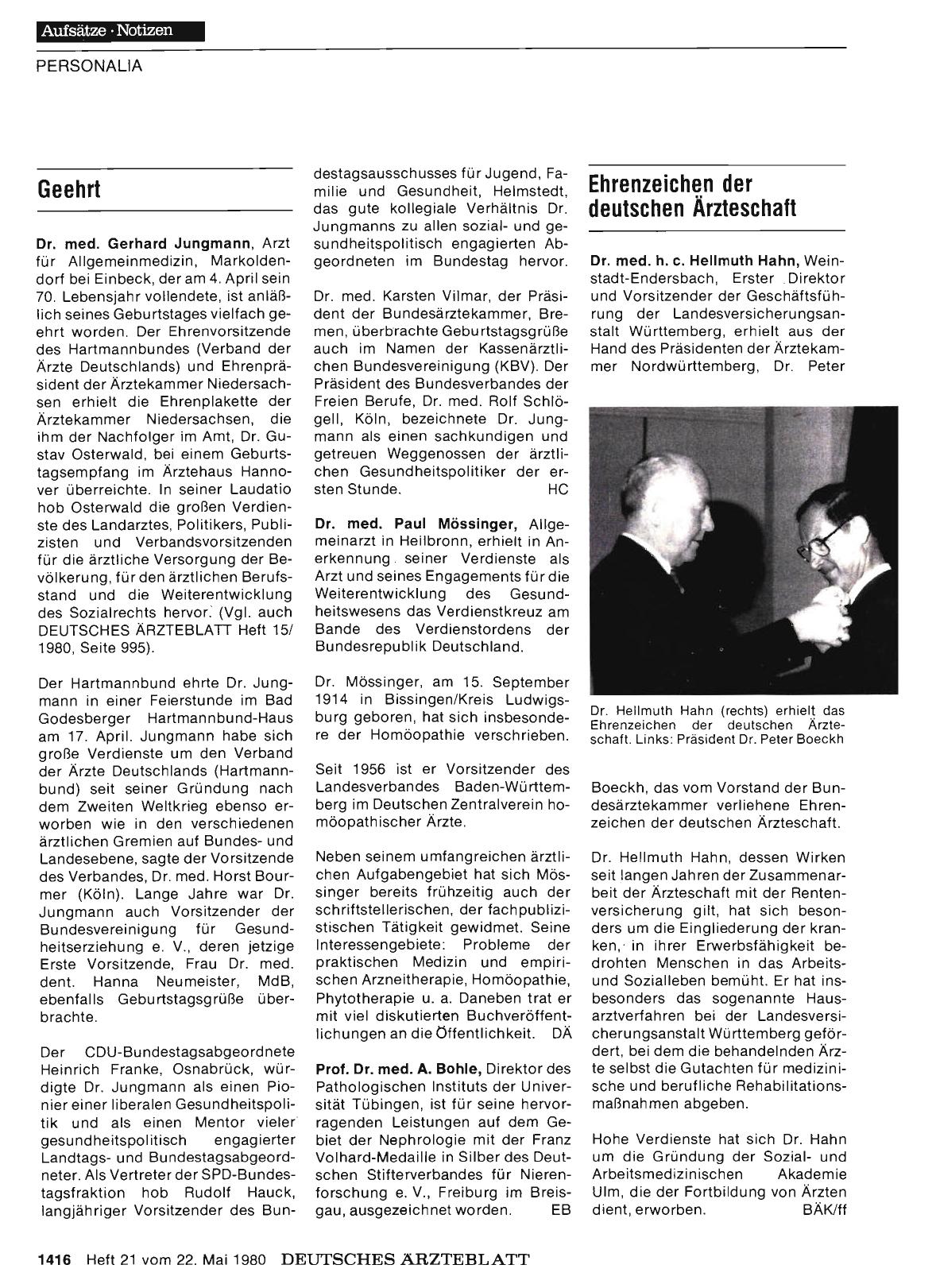 Vorschauseite 1: Ehrenzeichen der deutschen Ärzteschaf
