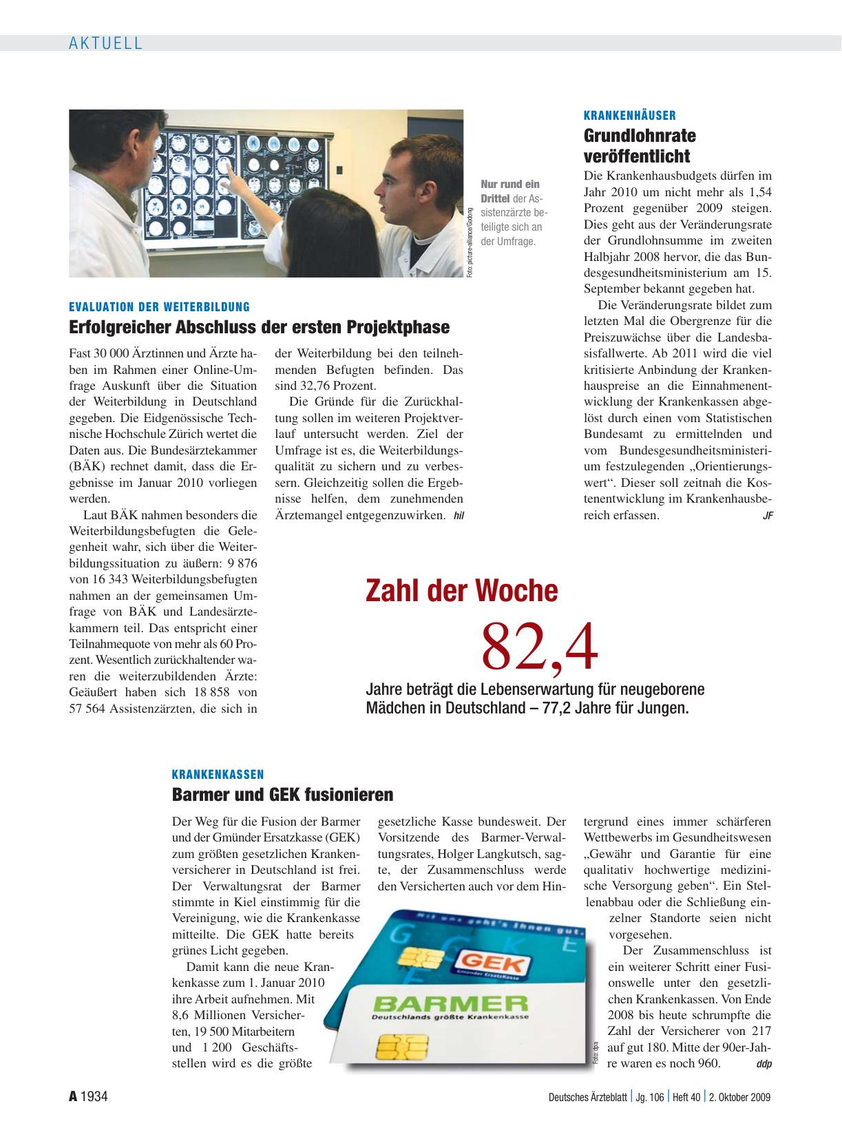 Vorschauseite 1: Zahl der Woche: 82, 4