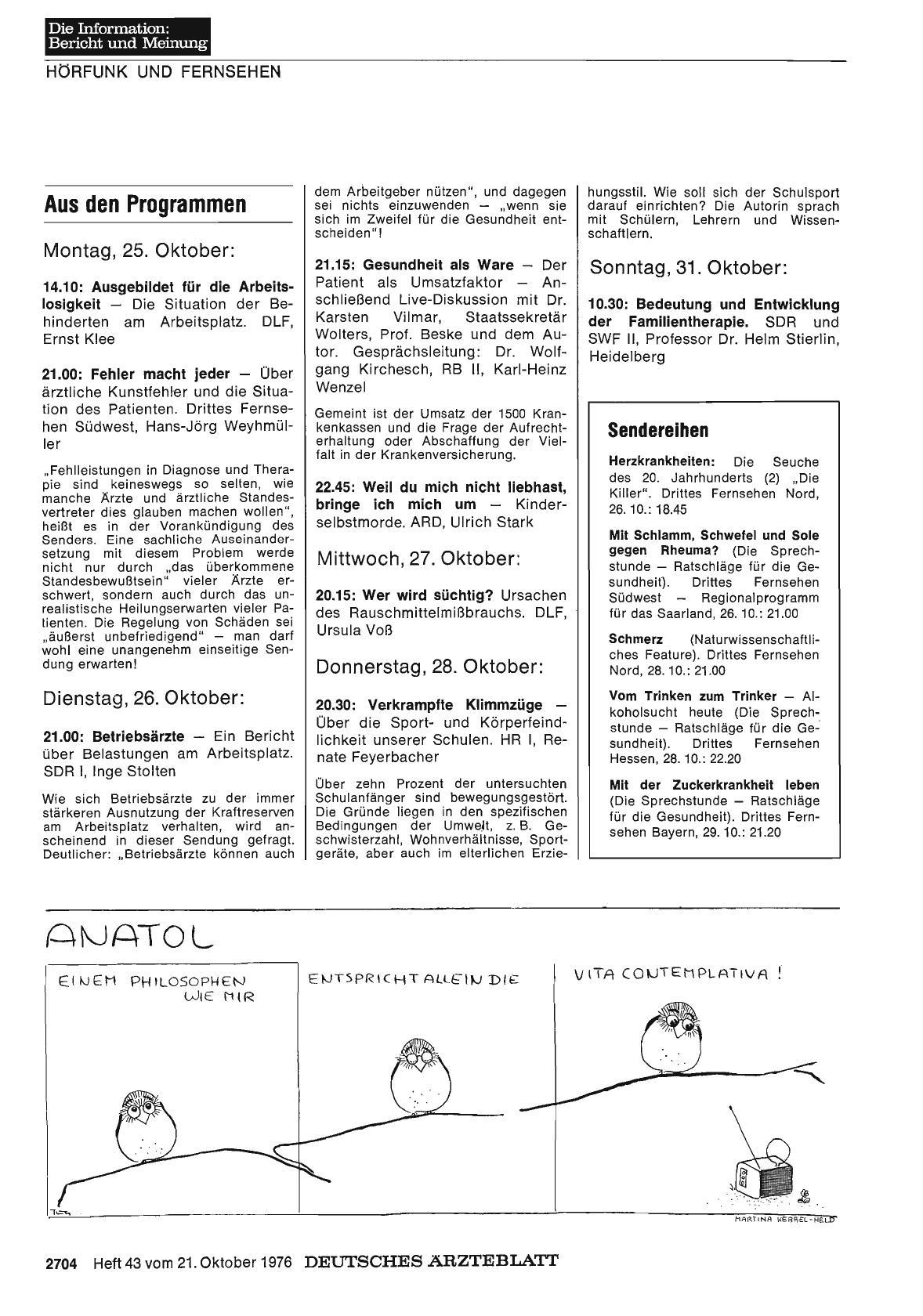 Vorschauseite 1: Sendereihen