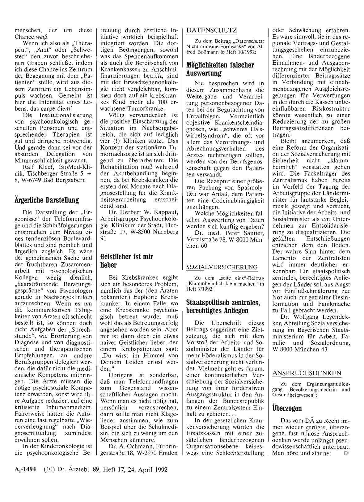 Vorschauseite 1: DATENSCHUTZ: Möglichkeiten falscher Auswertung