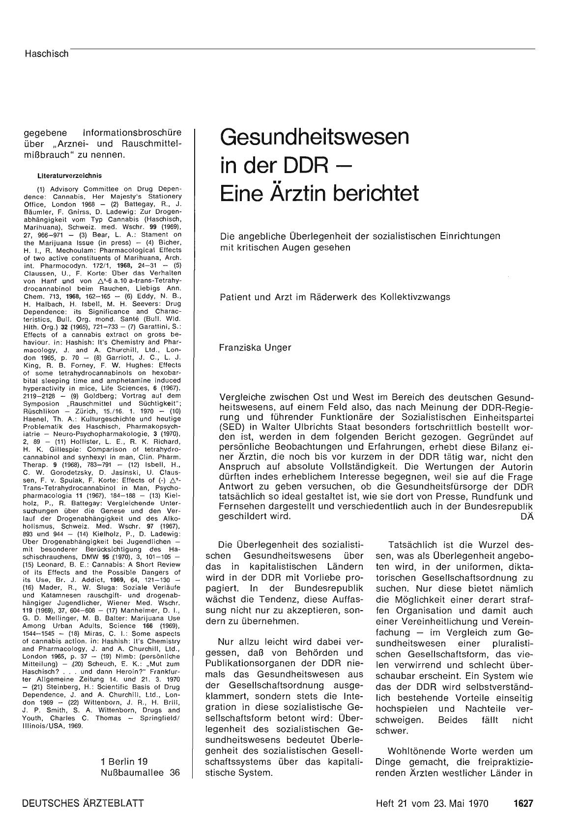 Vorschauseite 1: Gesundheitswesen in der DDR Eine Ärztin berichtet