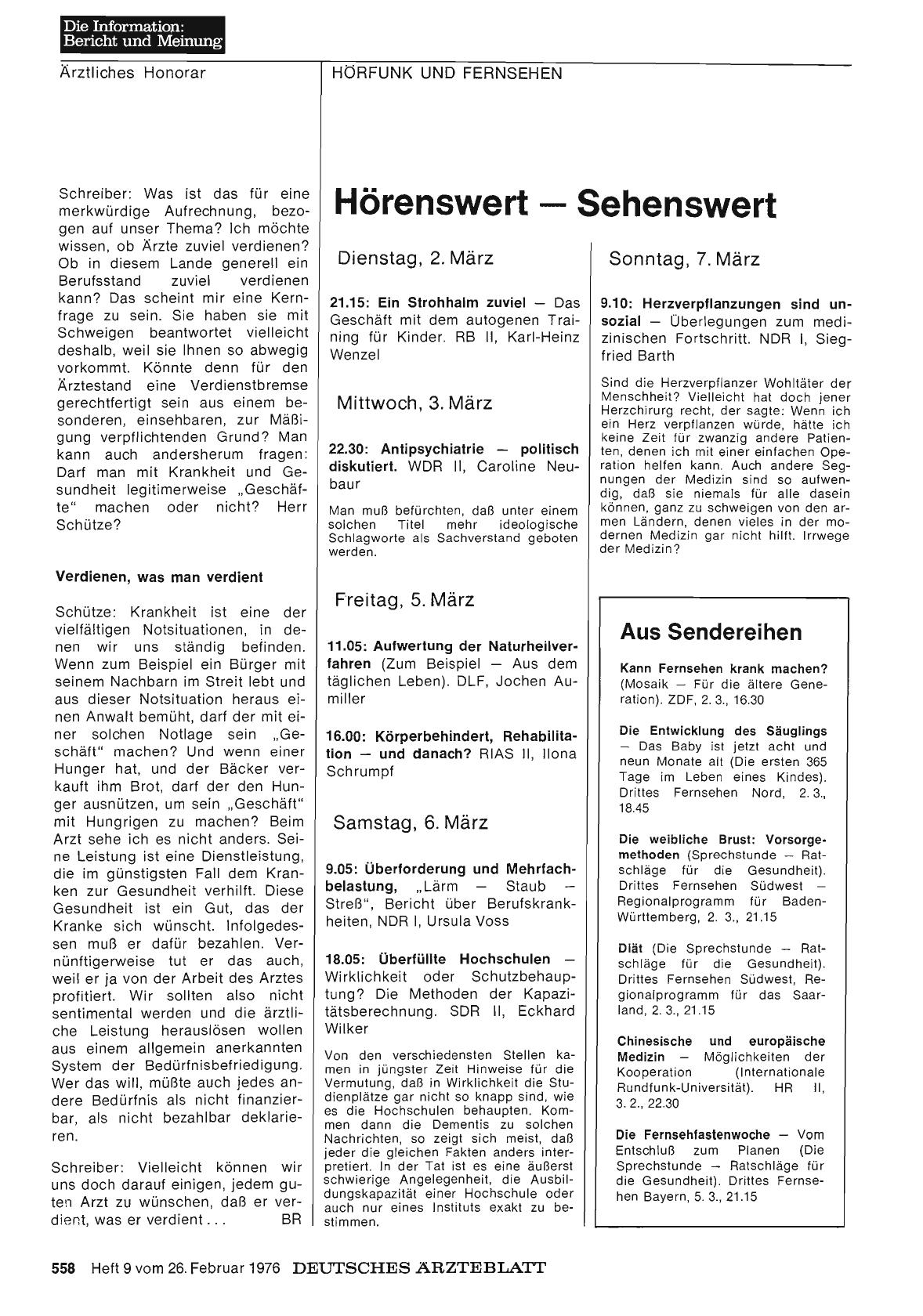 Vorschauseite 1: Hörenswert — Sehenswert