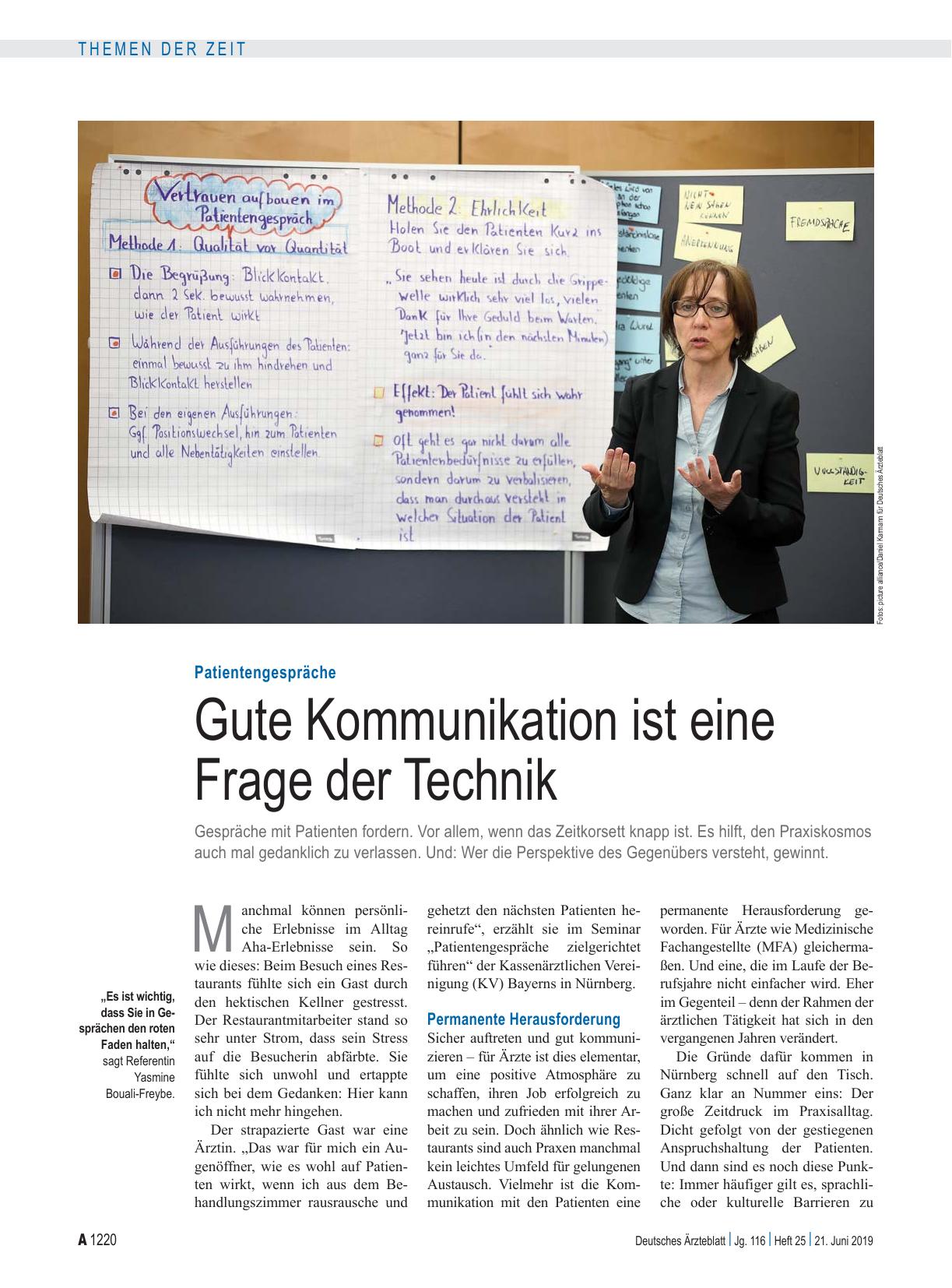 Vorschauseite 1: Patientengespräche: Gute Kommunikation ist eine Frage der Technik