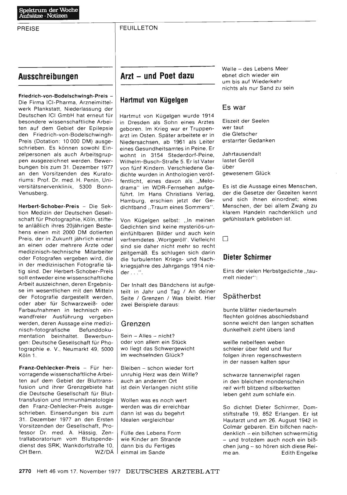 Vorschauseite 1: Ausschreibungen