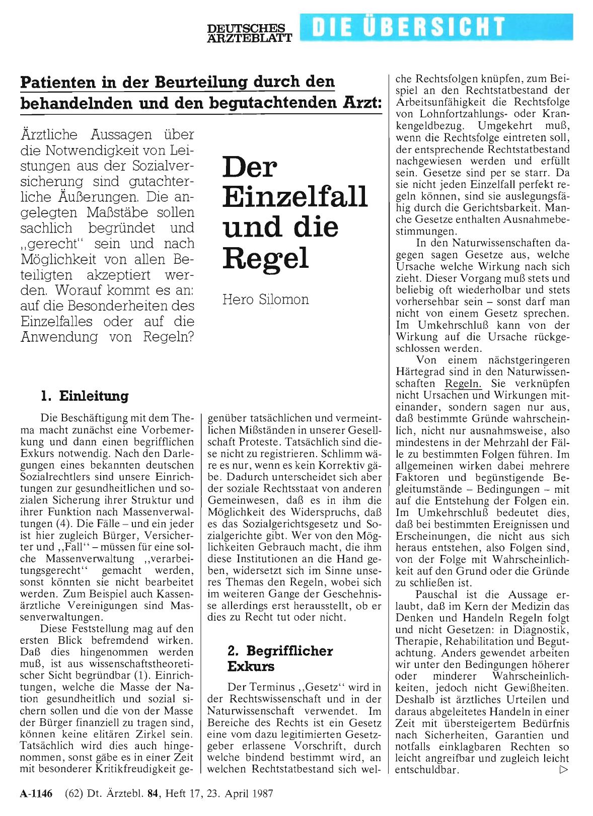 Vorschauseite 1: Der Einzelfall und die Regel