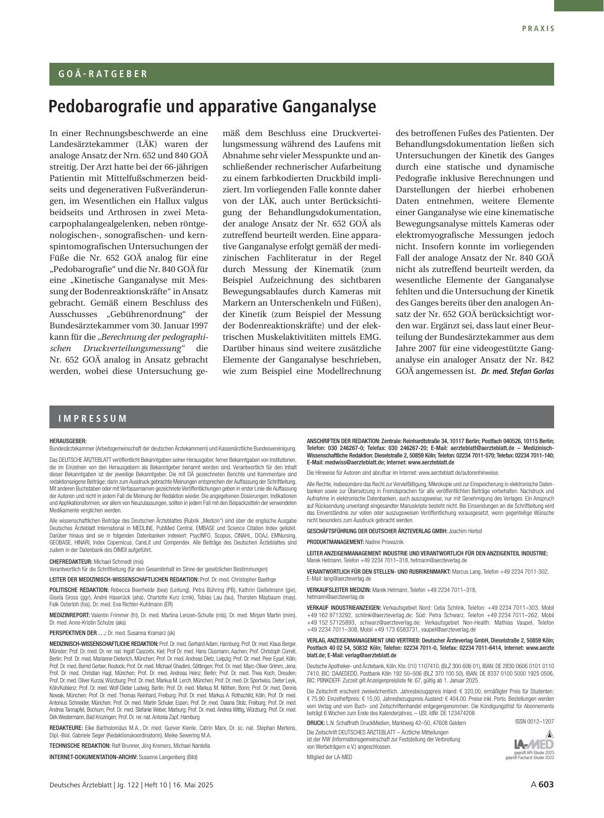 Vorschauseite 1: Pedobarographie und apparative Ganganalyse