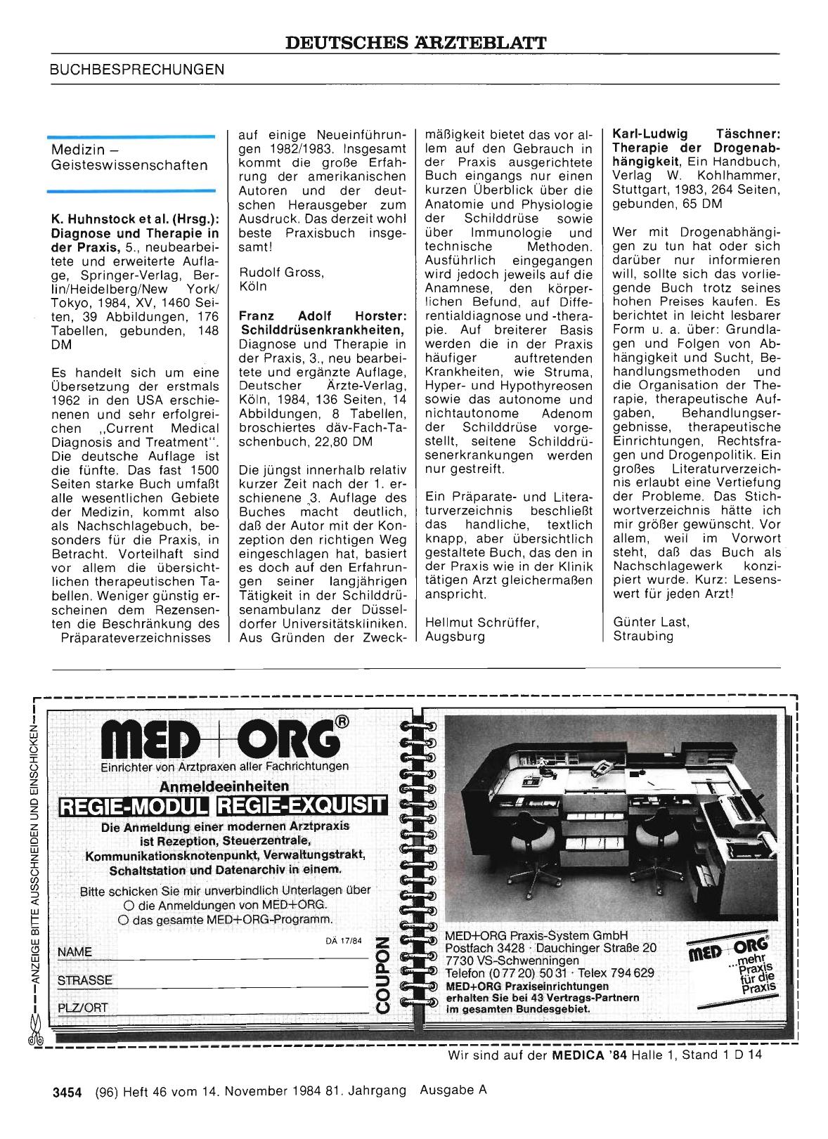 Vorschauseite 1: Medizin — Geisteswissenschaften: Franz Adolf Horster: Schilddrüsenkrankheiten
