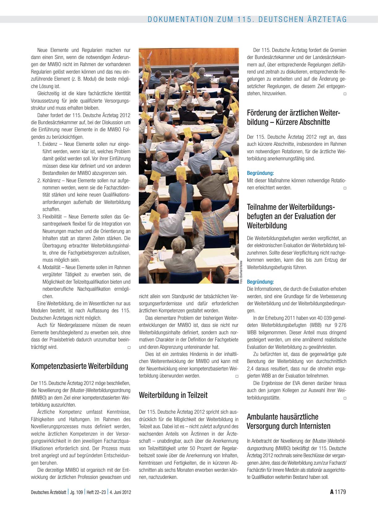 Vorschauseite 3: Entschließungen zum Tagesordnungspunkt IV: Weiterbildung