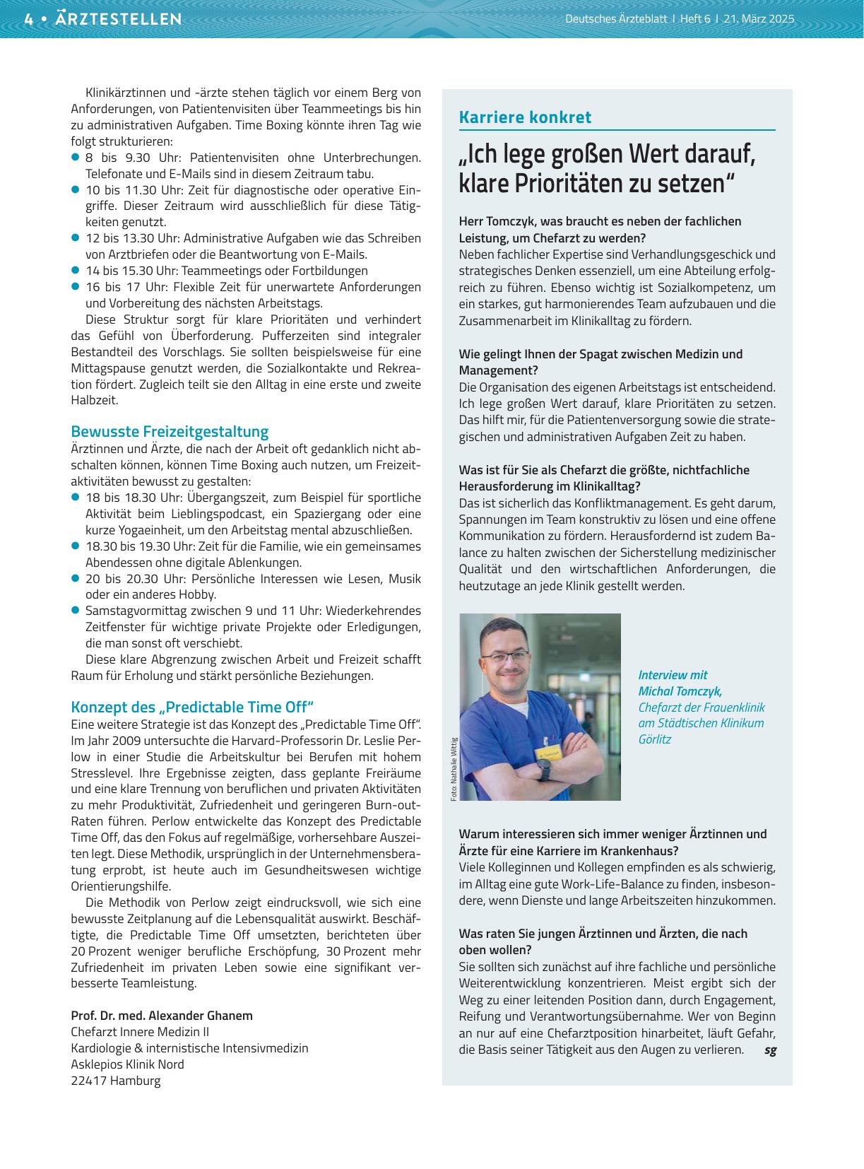 Vorschauseite 1: Interview mit Michal Tomczyk: „Ich lege großen Wert darauf, klare Prioritäten zu setzen“