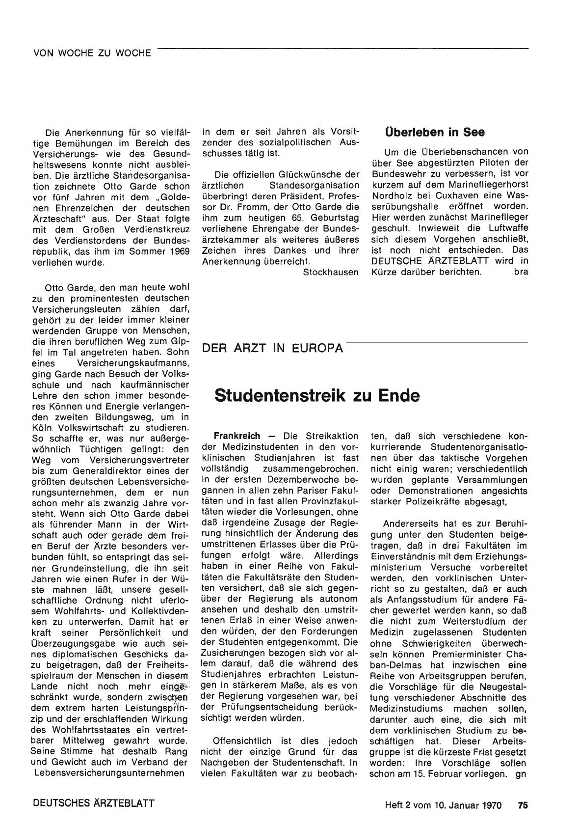Vorschauseite 1: Studentenstreik zu Ende
