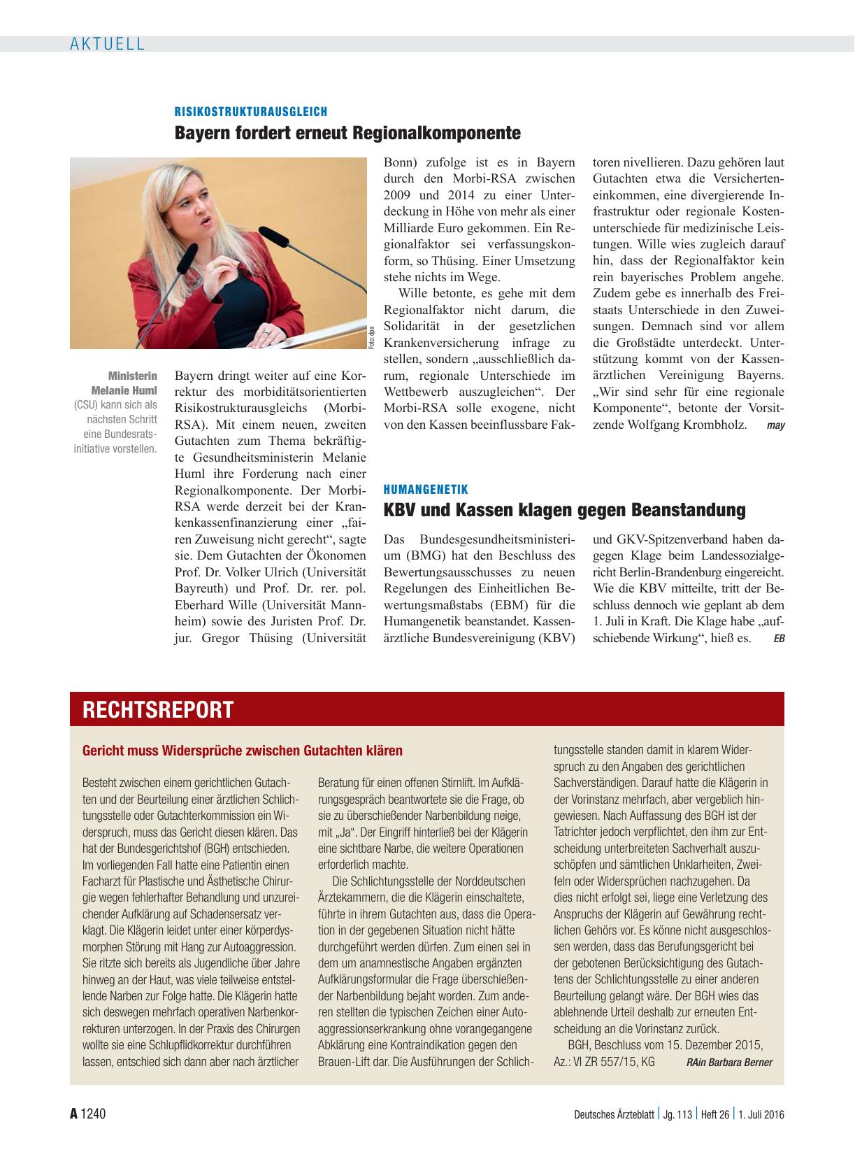 Vorschauseite 1: Gericht muss Widersprüche zwischen Gutachten klären