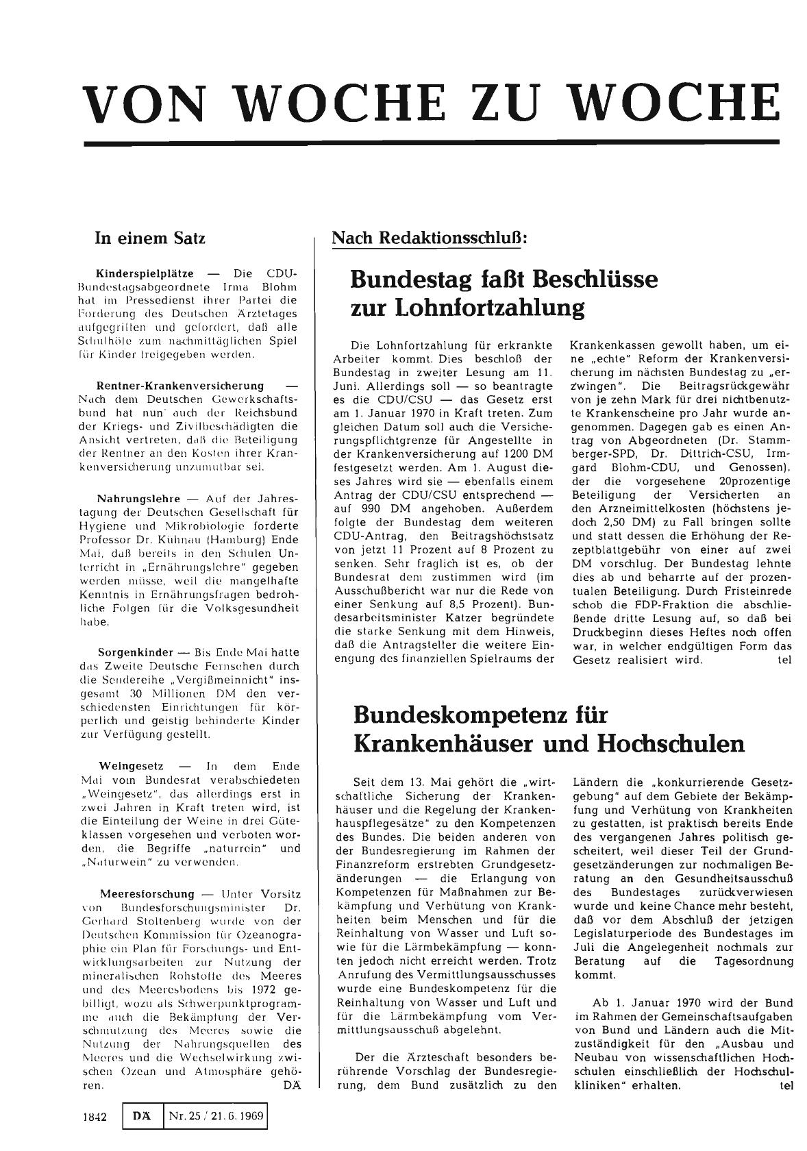 Vorschauseite 1: Bundeskompetenz für Krankenhäuser und Hochschulen