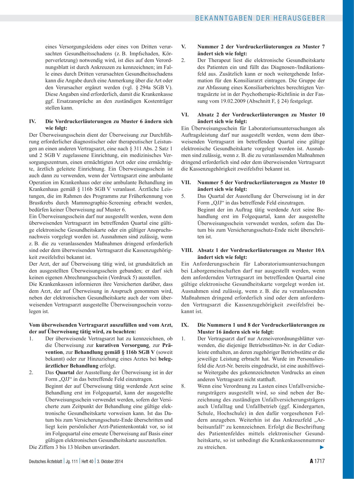 Vorschauseite 3: 35. Änderung der Vereinbarung über Vordrucke für die vertragsärztliche Versorgung