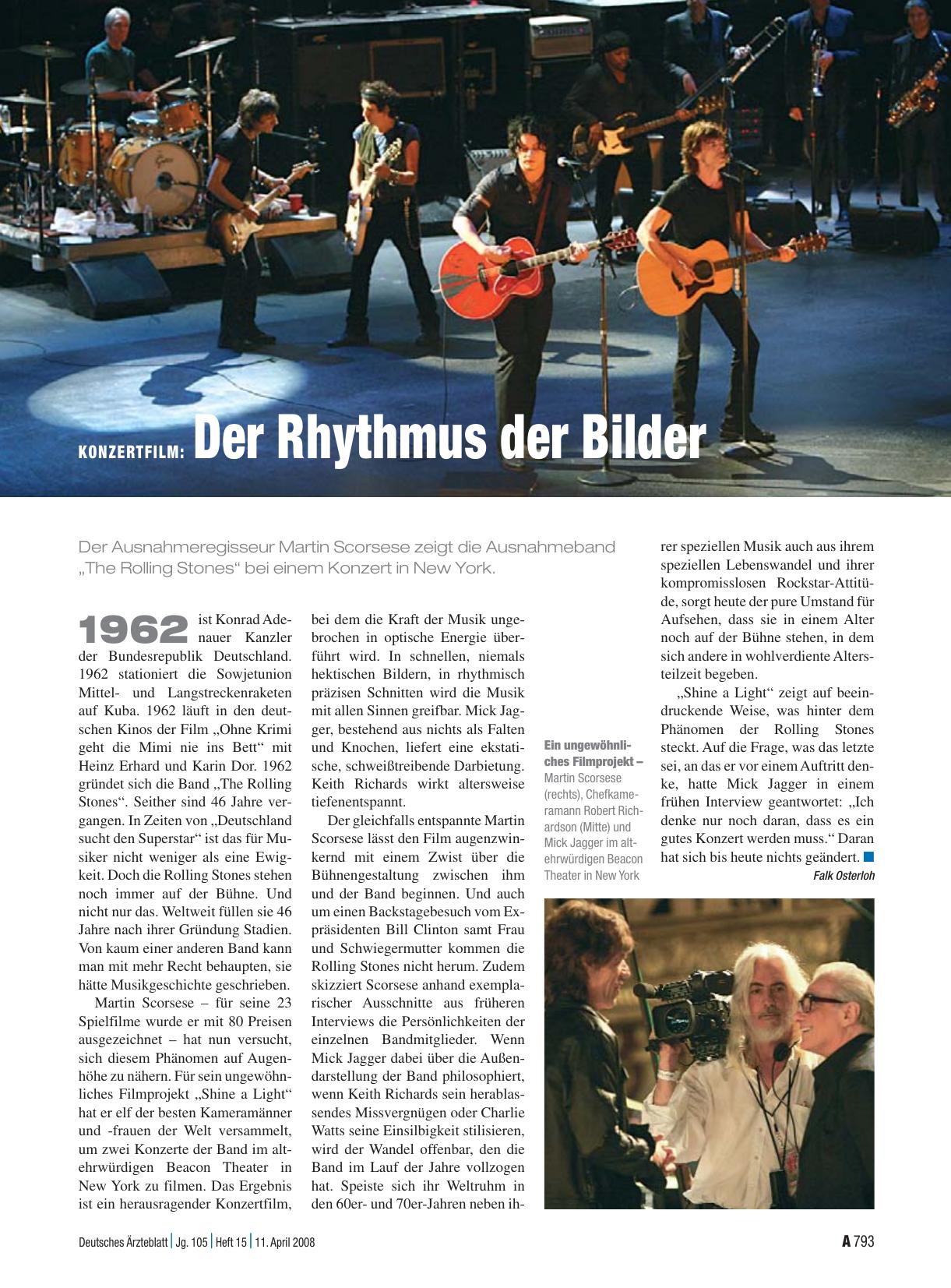 Vorschauseite 1: Konzertfilm: Der Rhythmus der Bilder