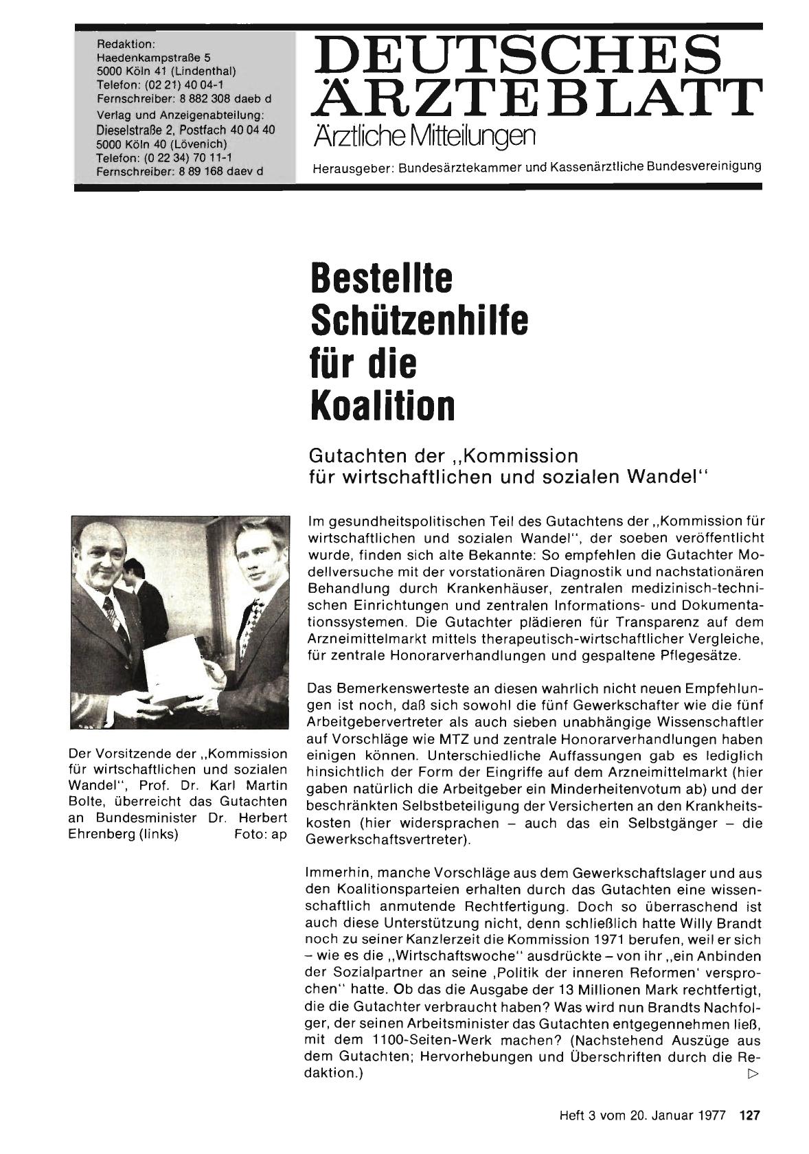 Vorschauseite 1: Bestellte Schützenhilfe für die Koalition