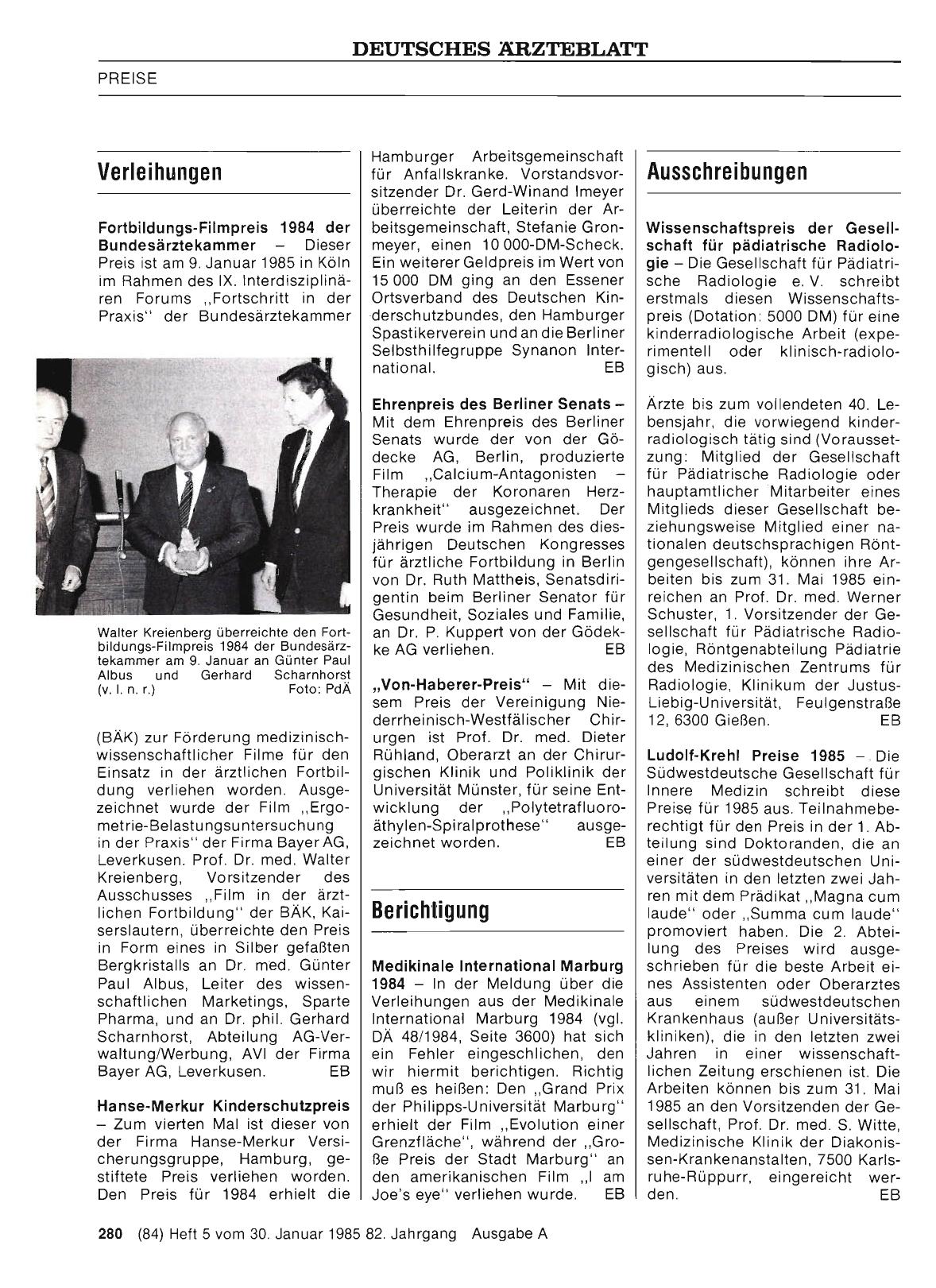 Vorschauseite 1: Ausschreibungen