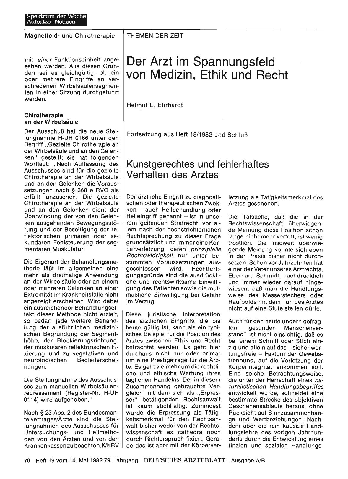 Vorschauseite 1: Der Arzt im Spannungsfeld von Medizin, Ethik und Recht