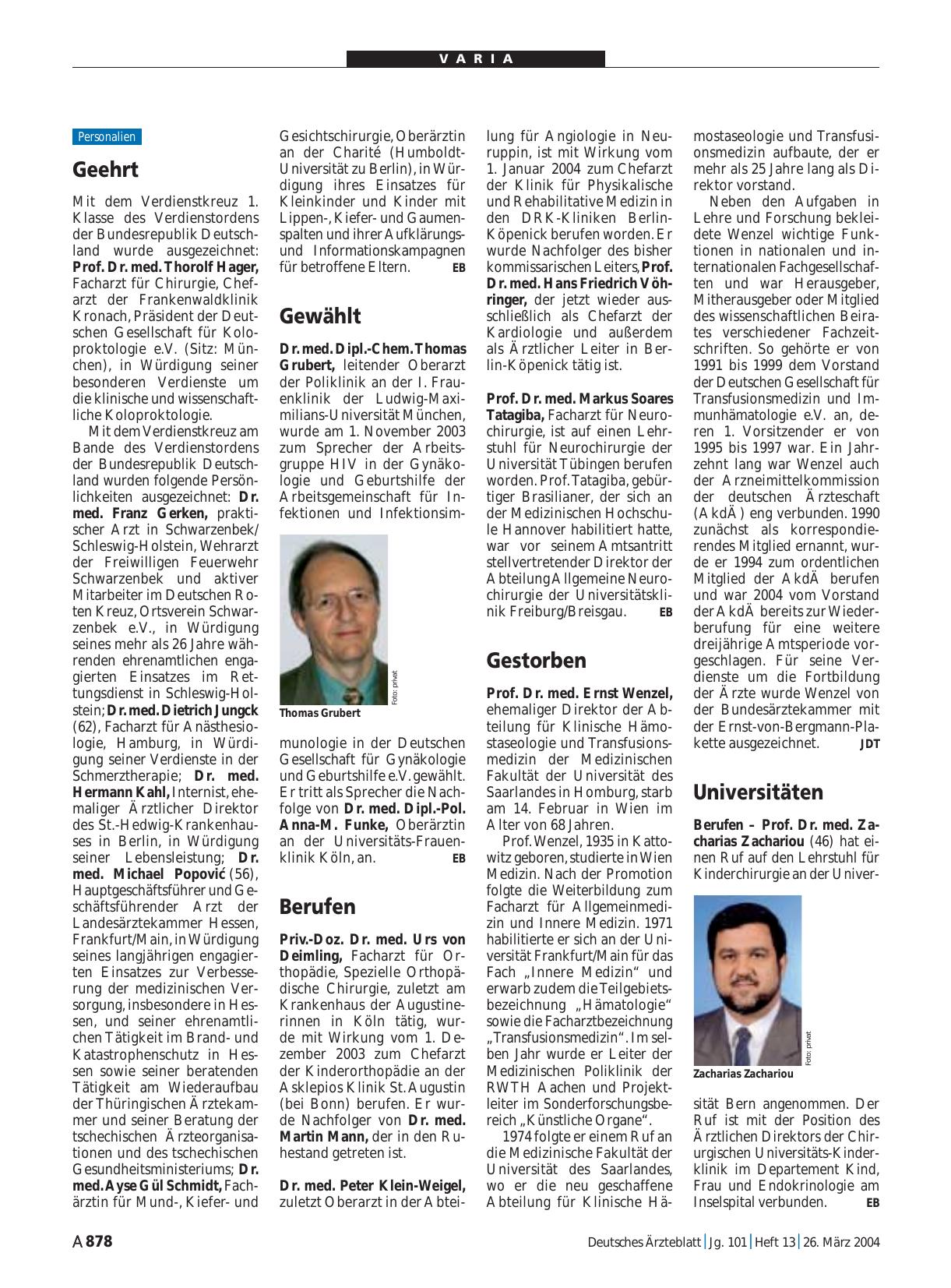 Vorschauseite 1: Universitäten