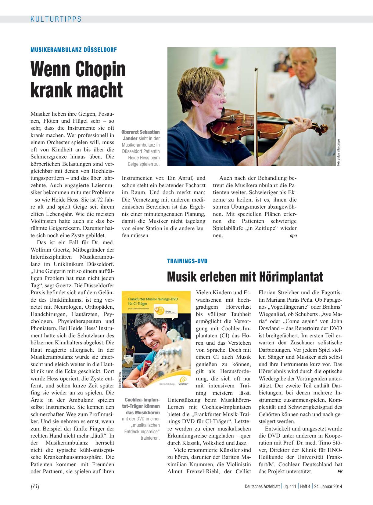 Vorschauseite 1: Trainings-DVD: Musik erleben mit Hörimplantat