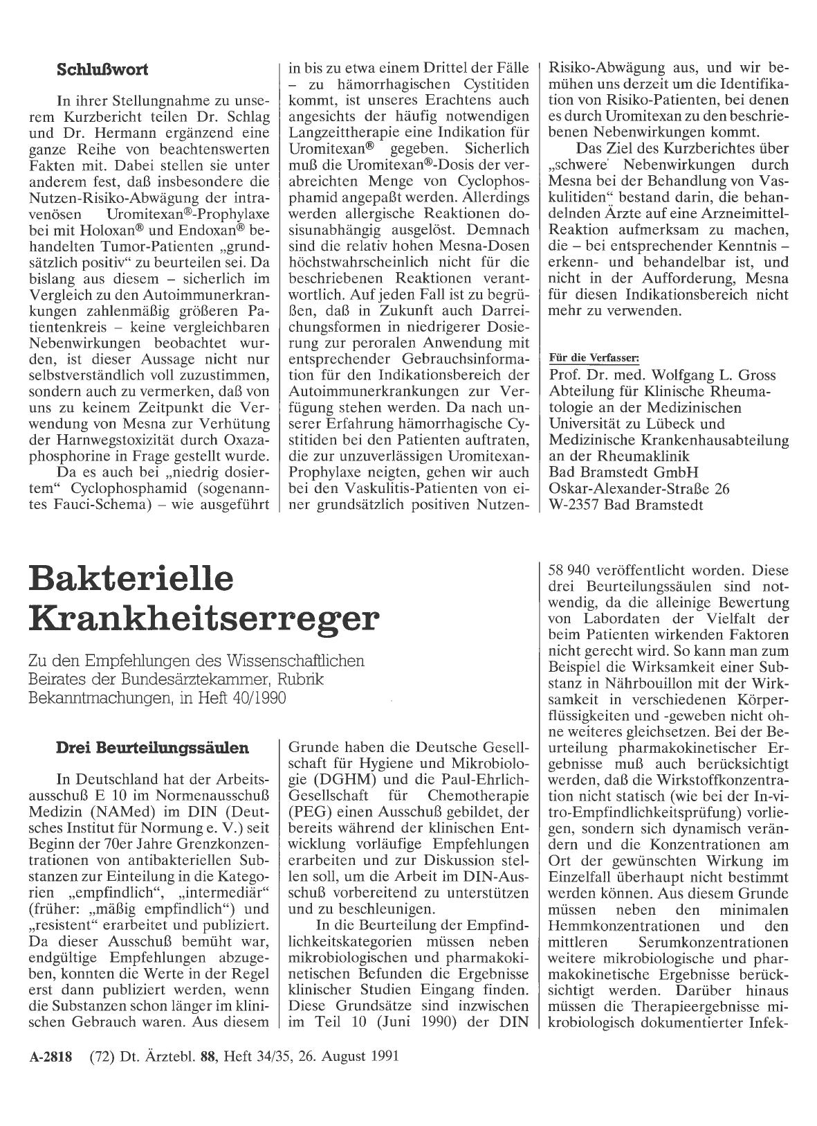 Vorschauseite 1: Bakterielle Krankheitserreger: Drei Beurteilungssäulen