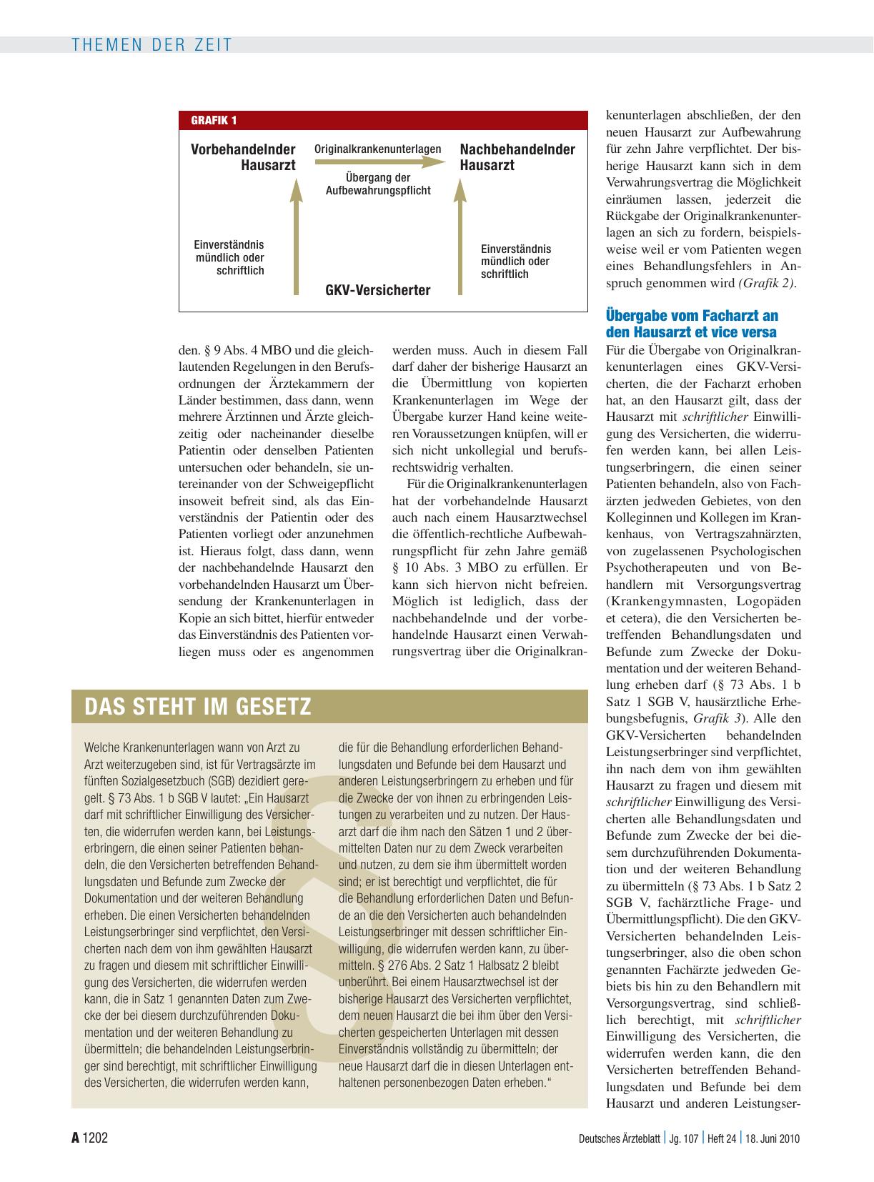 Vorschauseite 2: Medizinrecht: Die Übergabe von Krankenunterlagen von Arzt zu Arzt