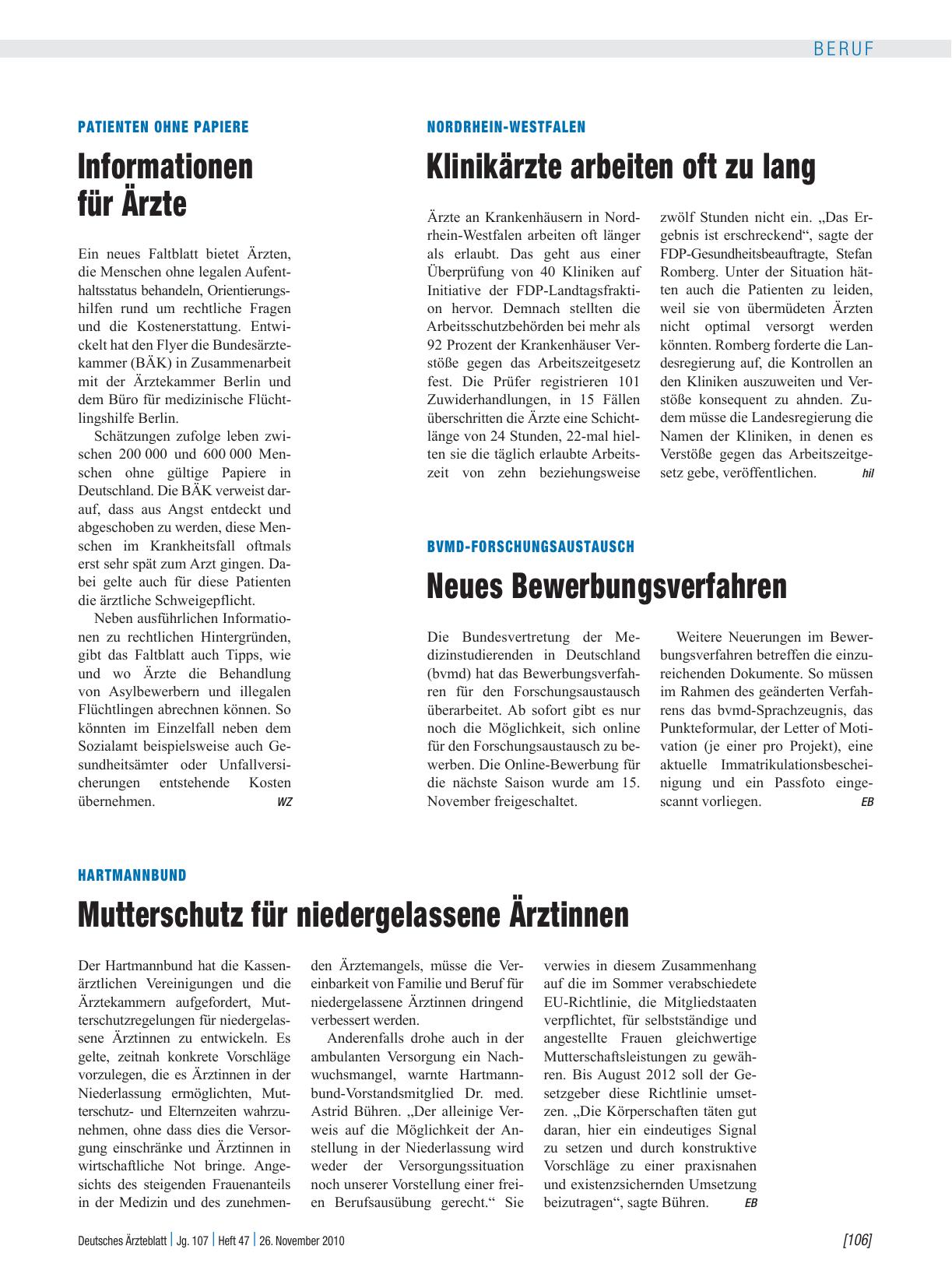 Vorschauseite 1: bvmd-Forschungsaustausch: Neues Bewerbungsverfahren