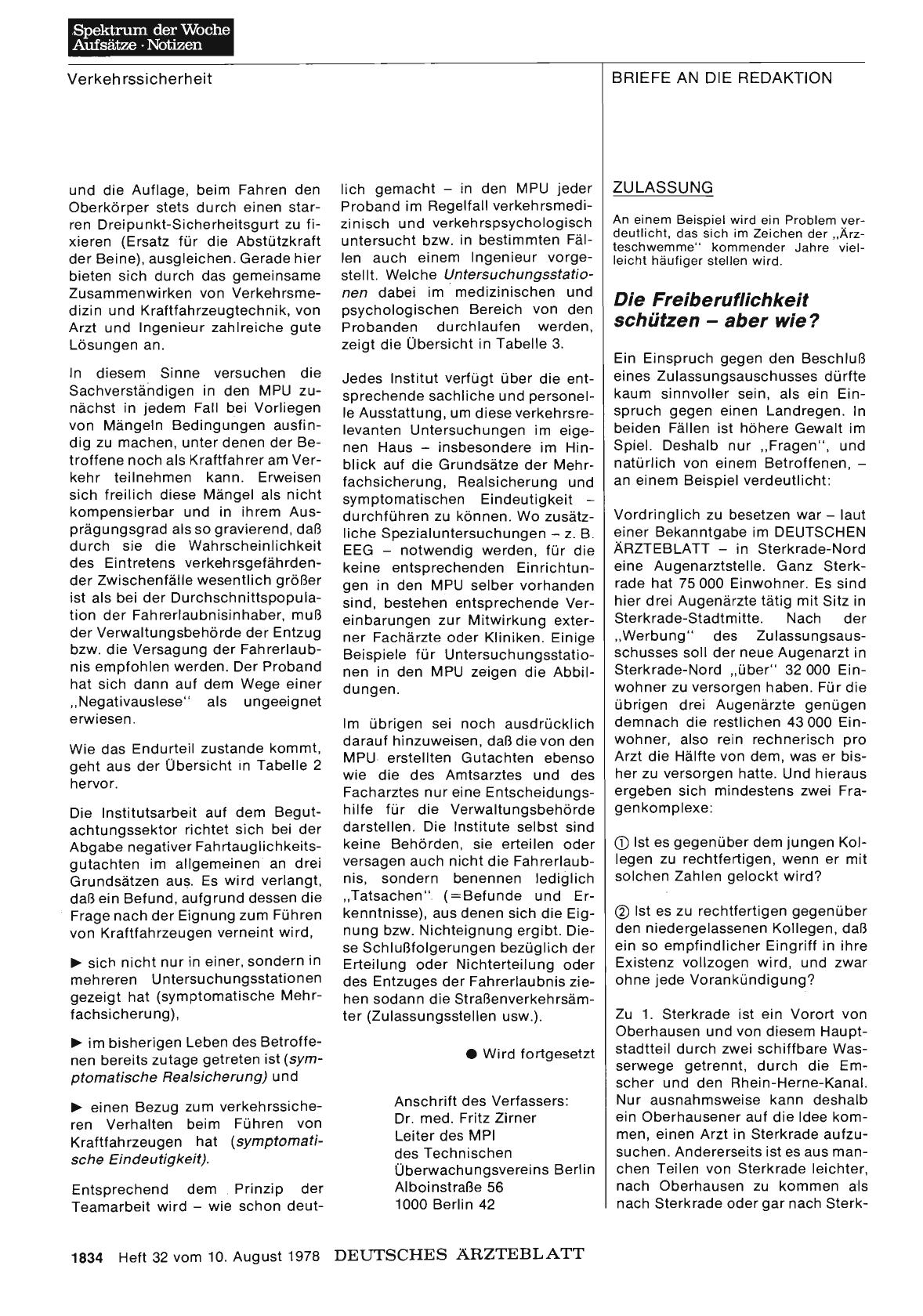 Vorschauseite 1: ZULASSUNG: Die Freiberuflichkeit schützen - aber wie?