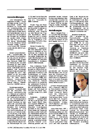 Vorschauseite 1: Ausschreibungen
