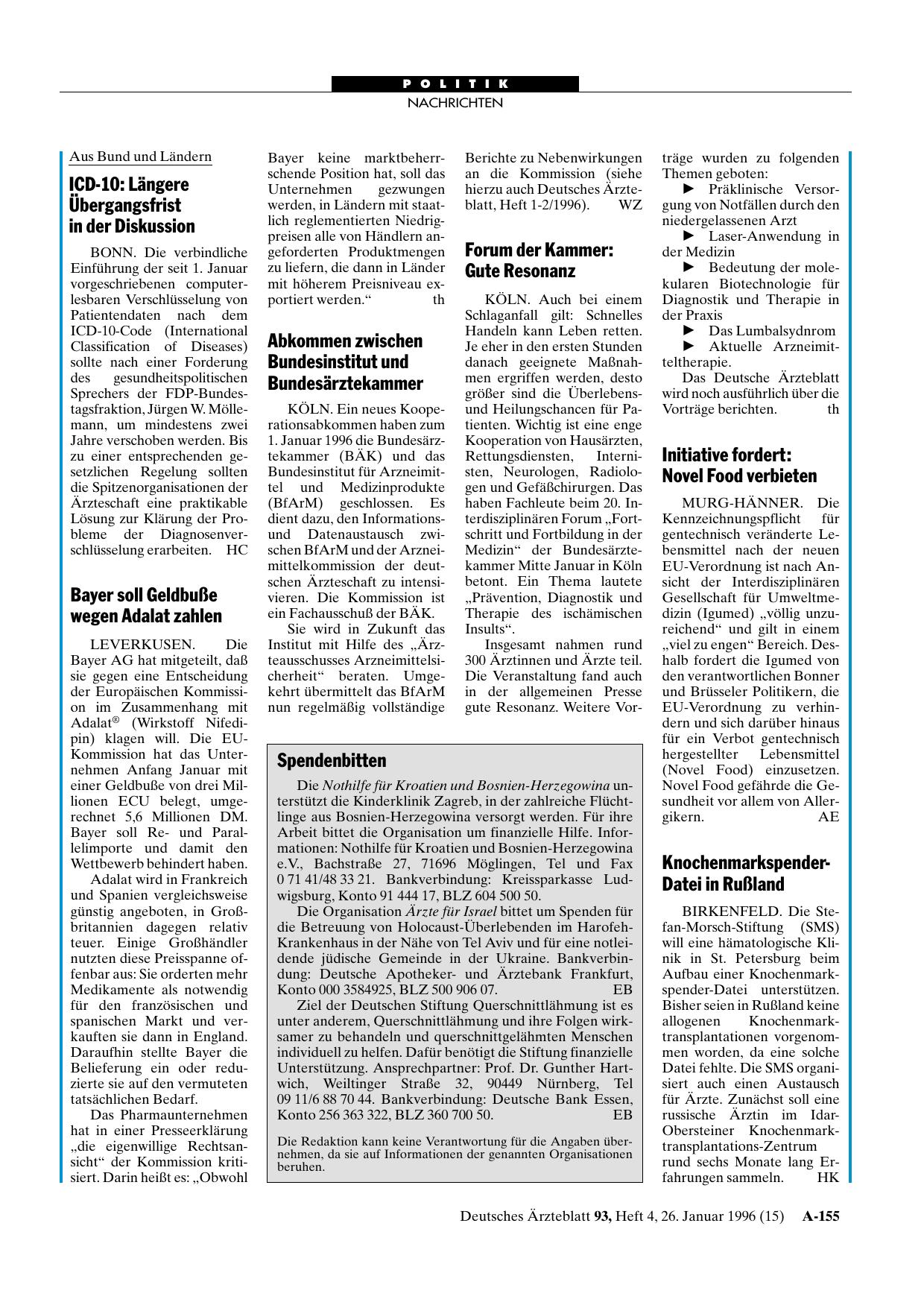 Vorschauseite 1: Knochenmarkspender-Datei in Rußland